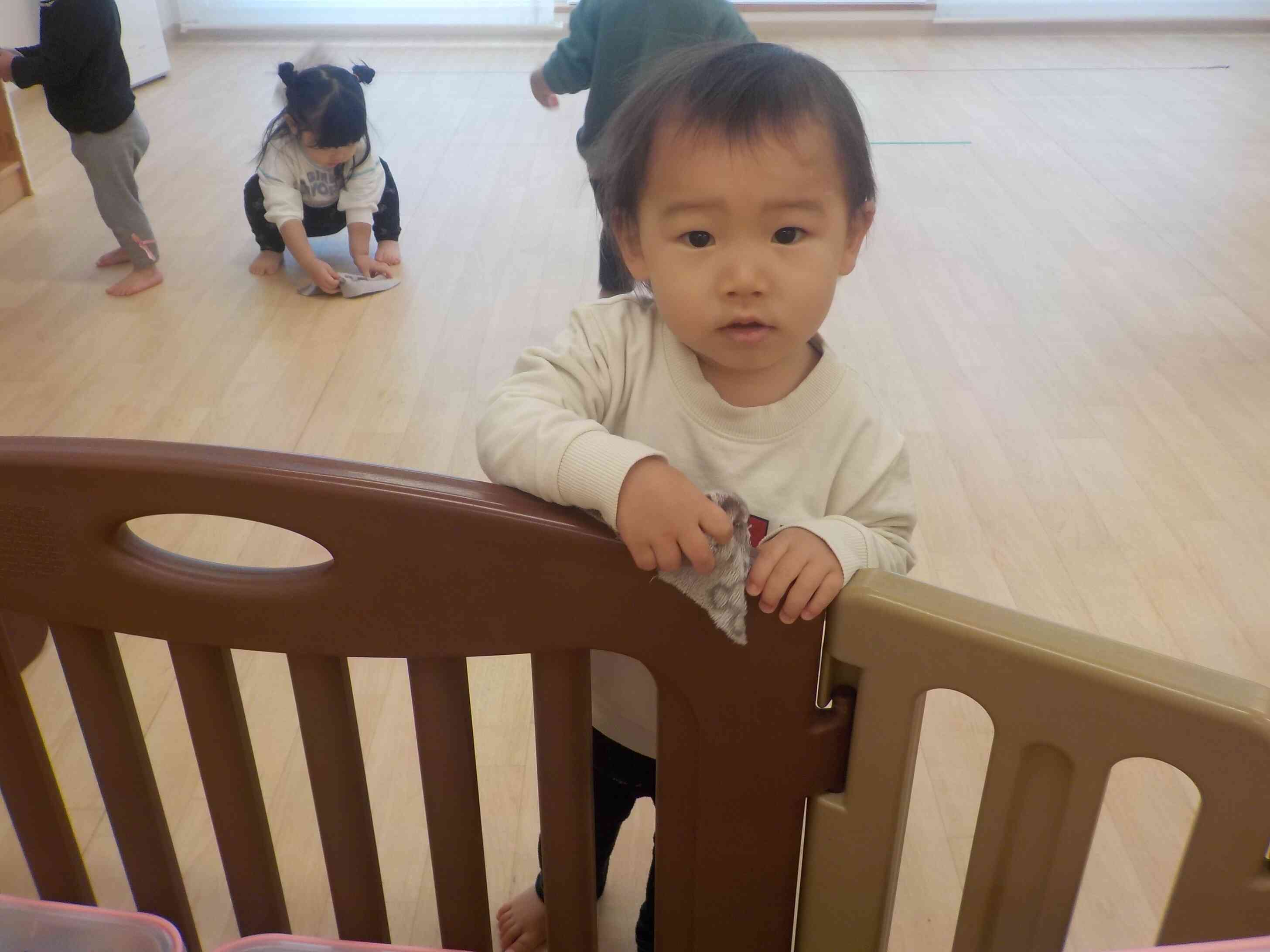 1歳児クラス　大掃除