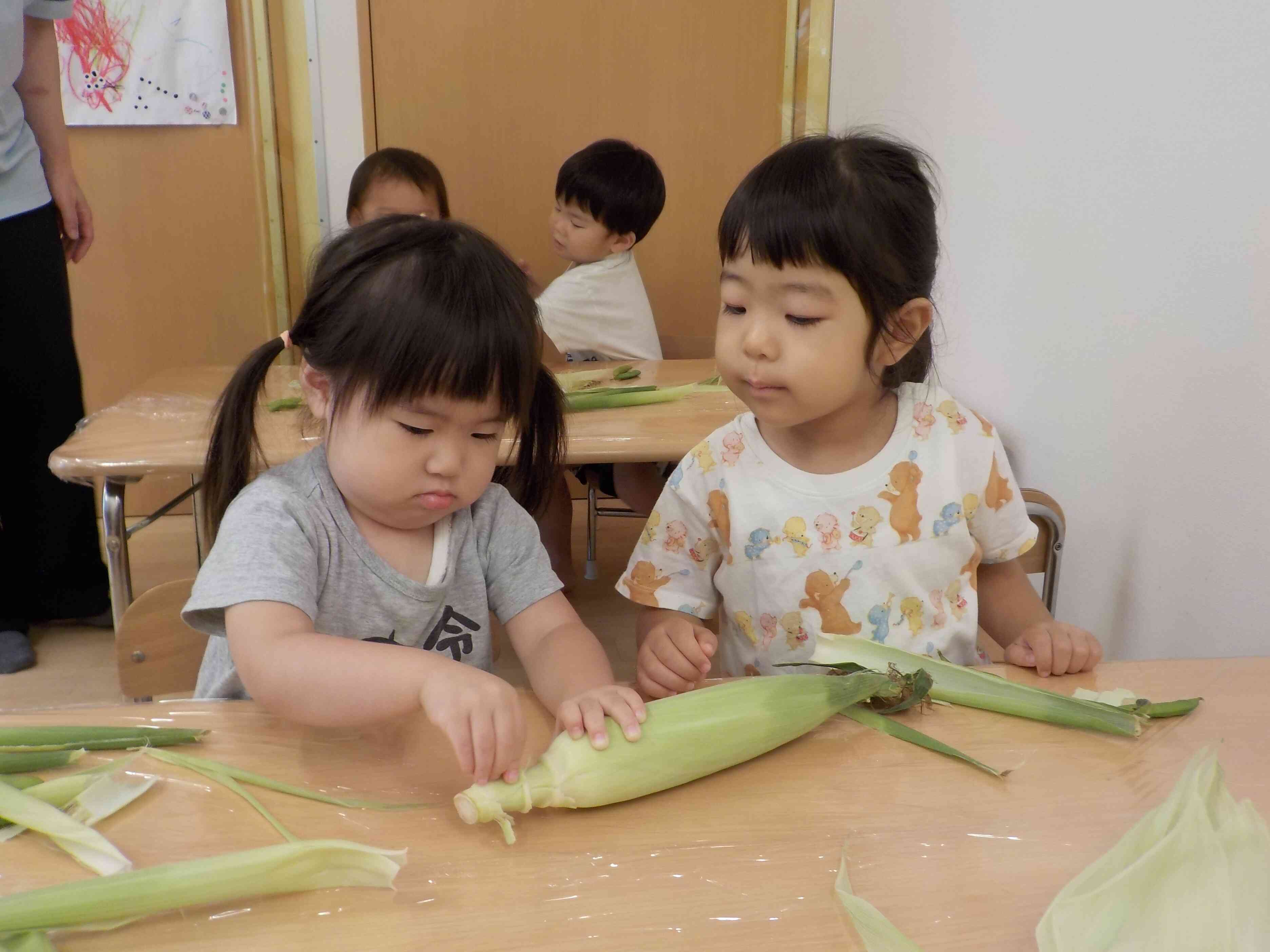 順番にむきます