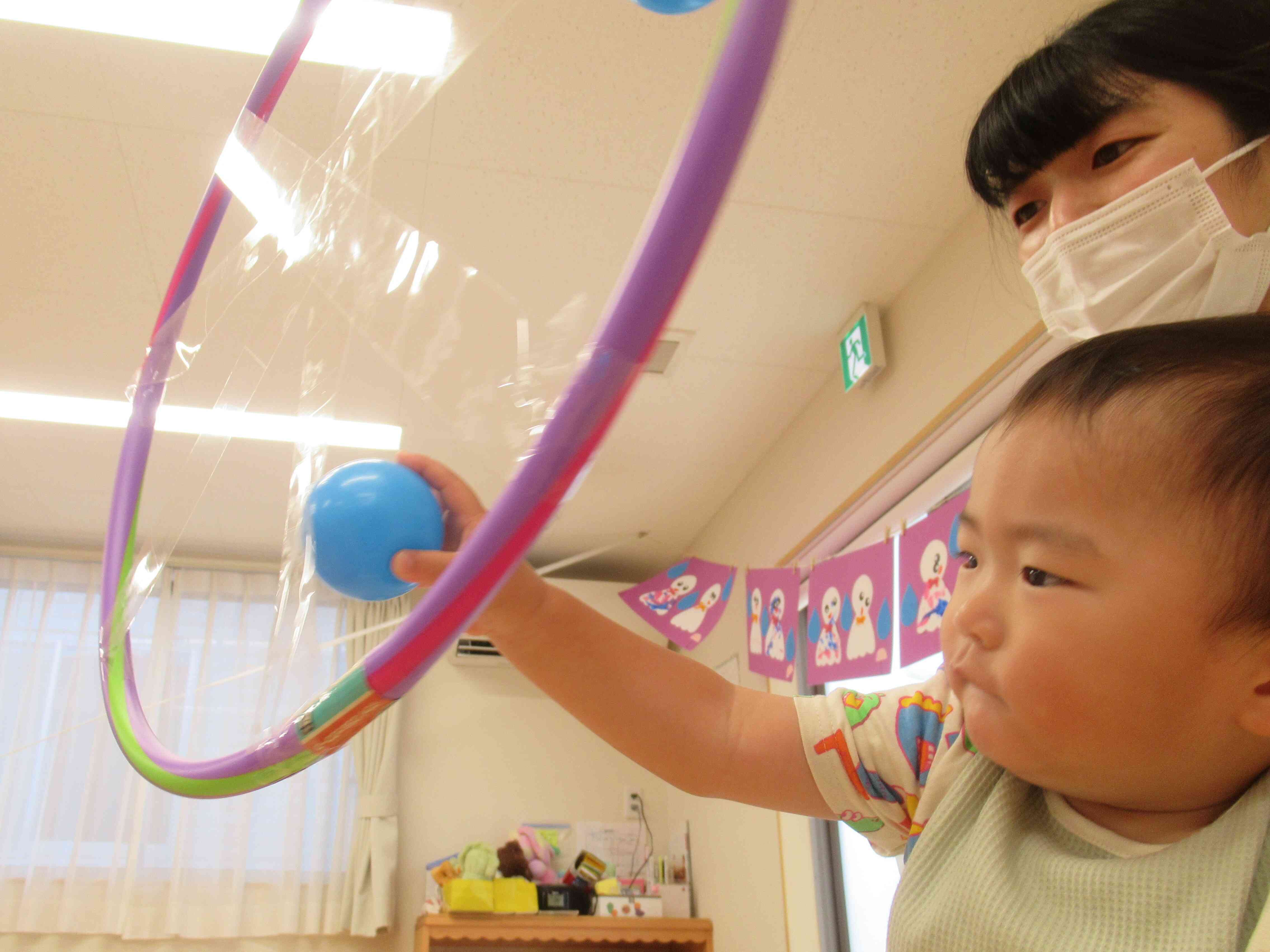 上手くくっつけることができたね！ニコニコ笑顔でした♪