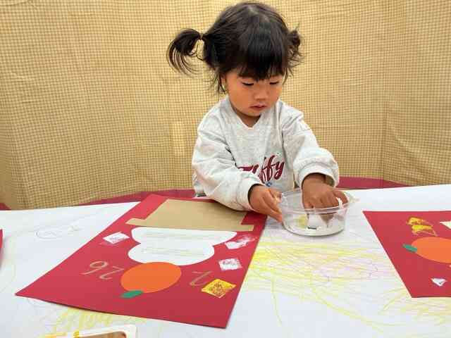 スポンジでぺったん！