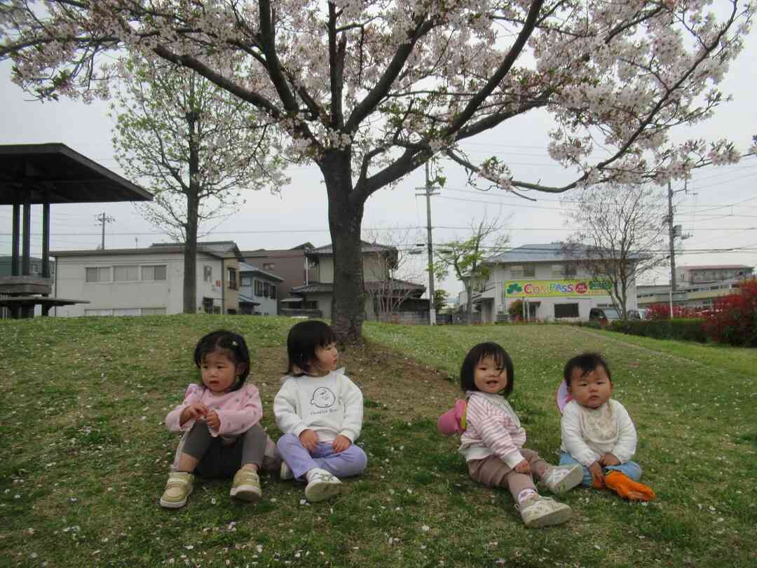 桜の木の下でのんびり♪