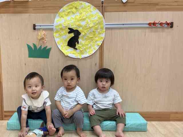みんなでお月様を作ったよ(0歳児)