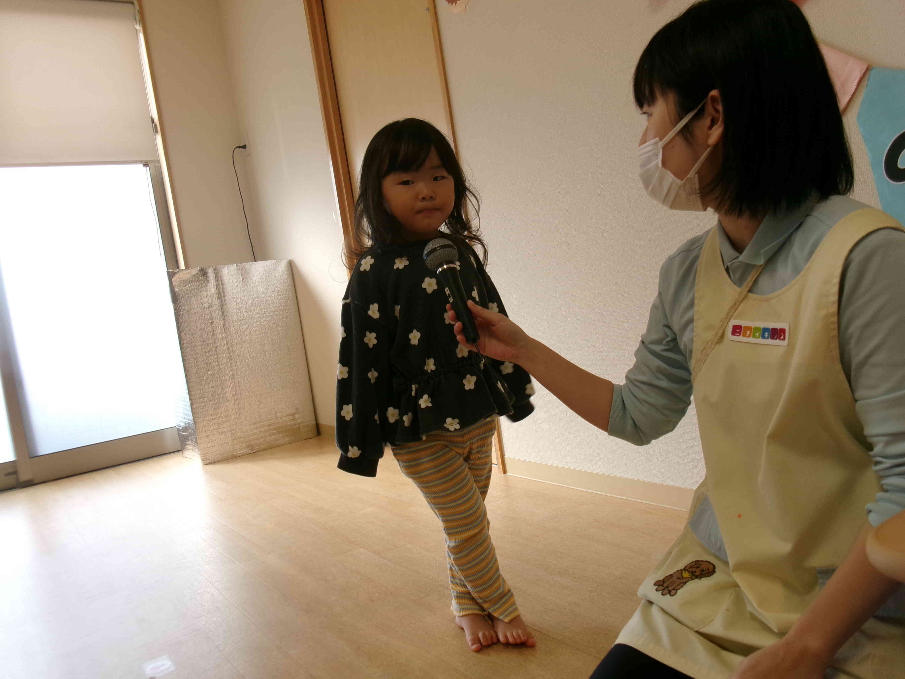 3歳になったんだ！インタビューにも大きな声で答えられるよ！