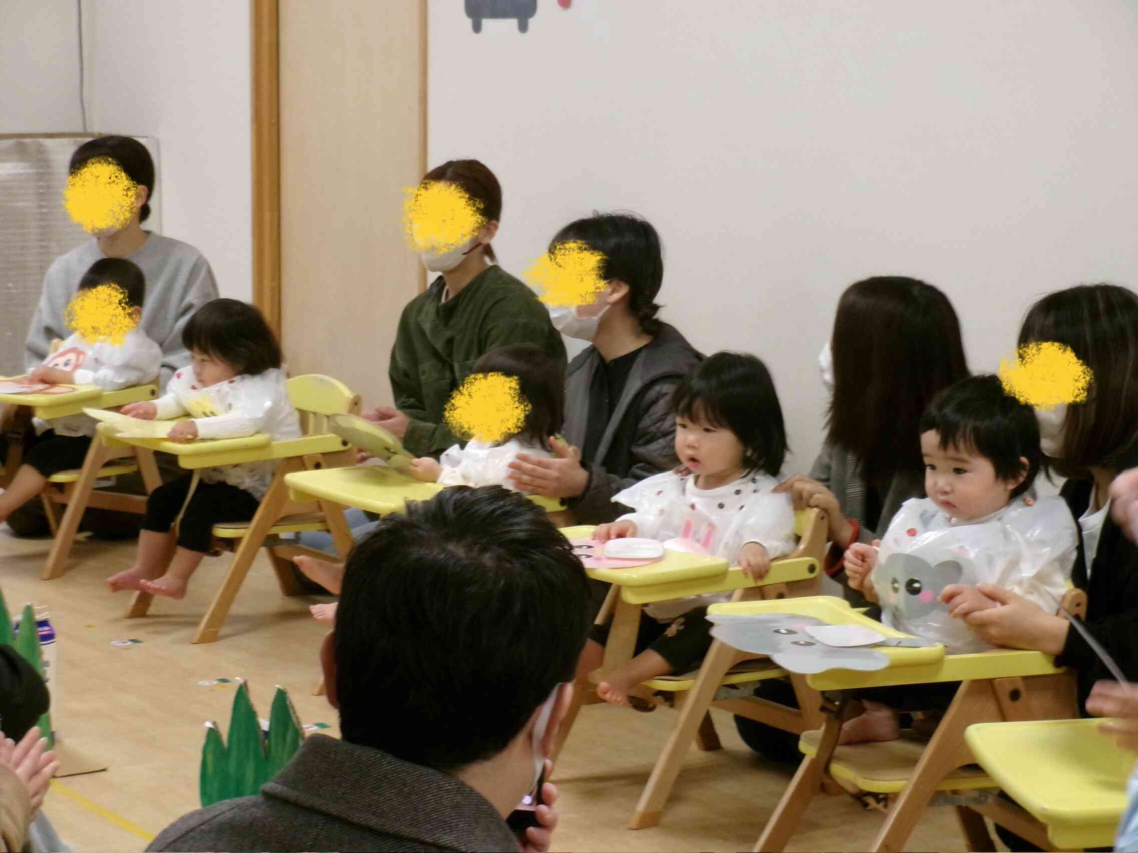 ひよこぐみさん、保護者の方と一緒でうれしいね♡