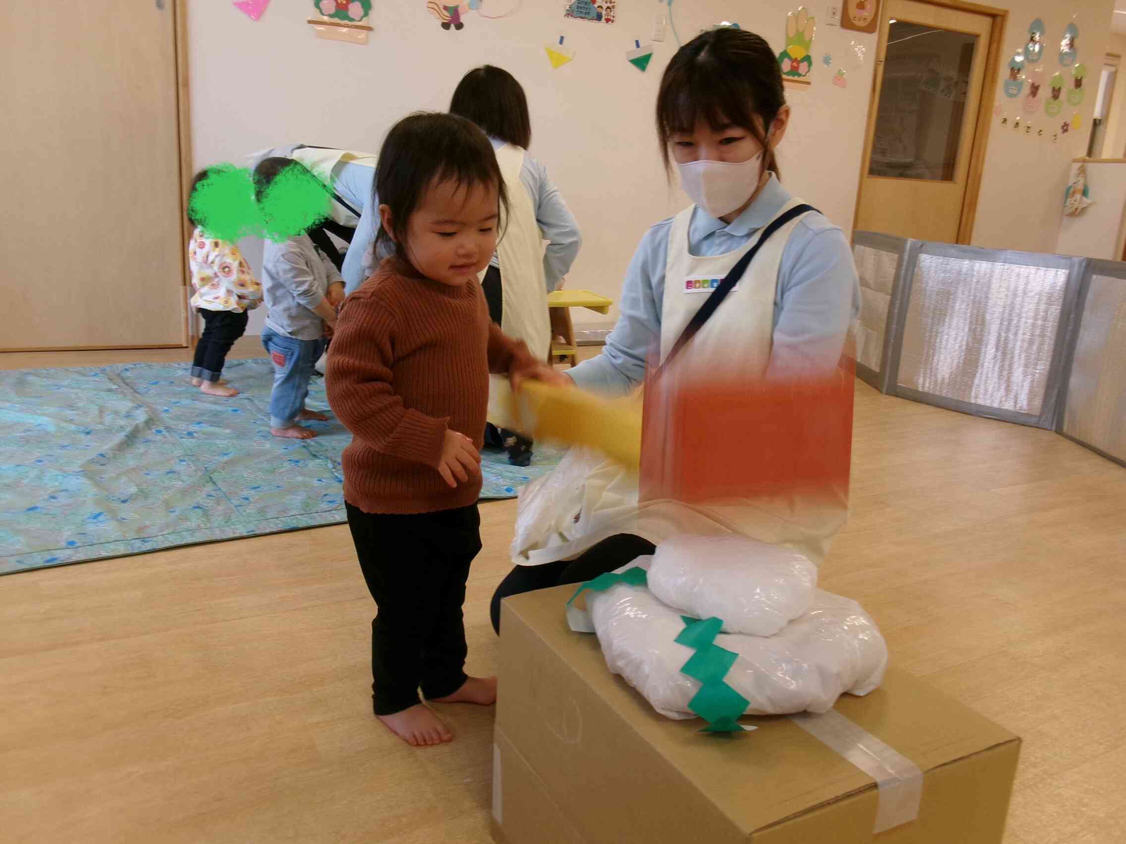 お餅つきするよ!