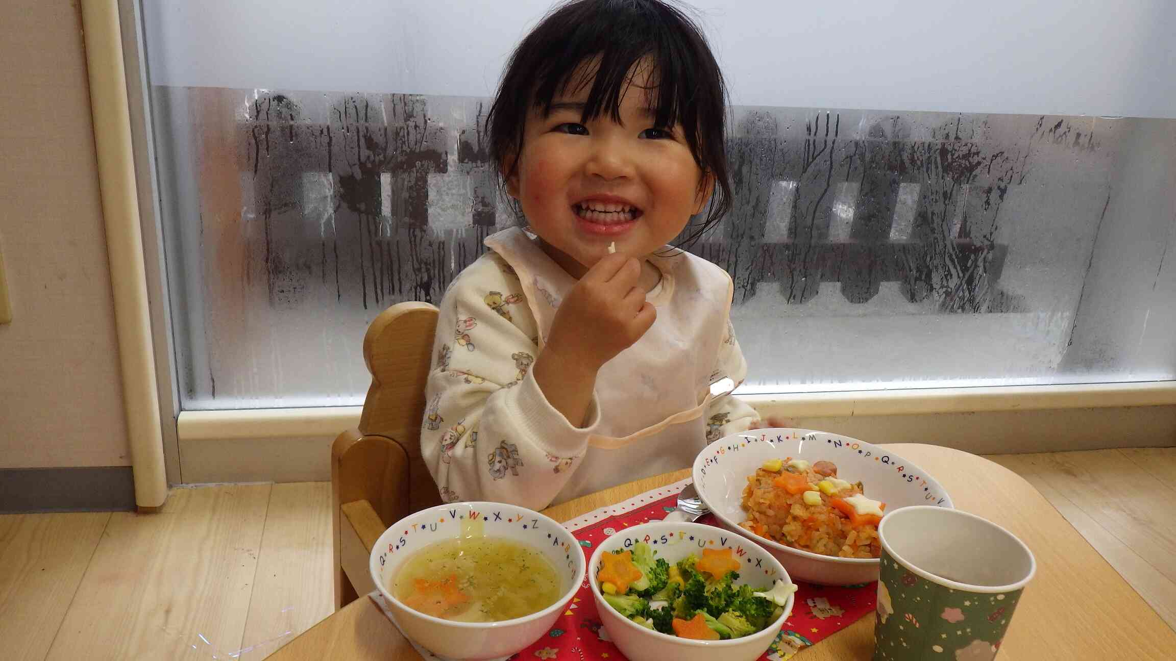 お給食もクリスマスっぽくしてみました♪