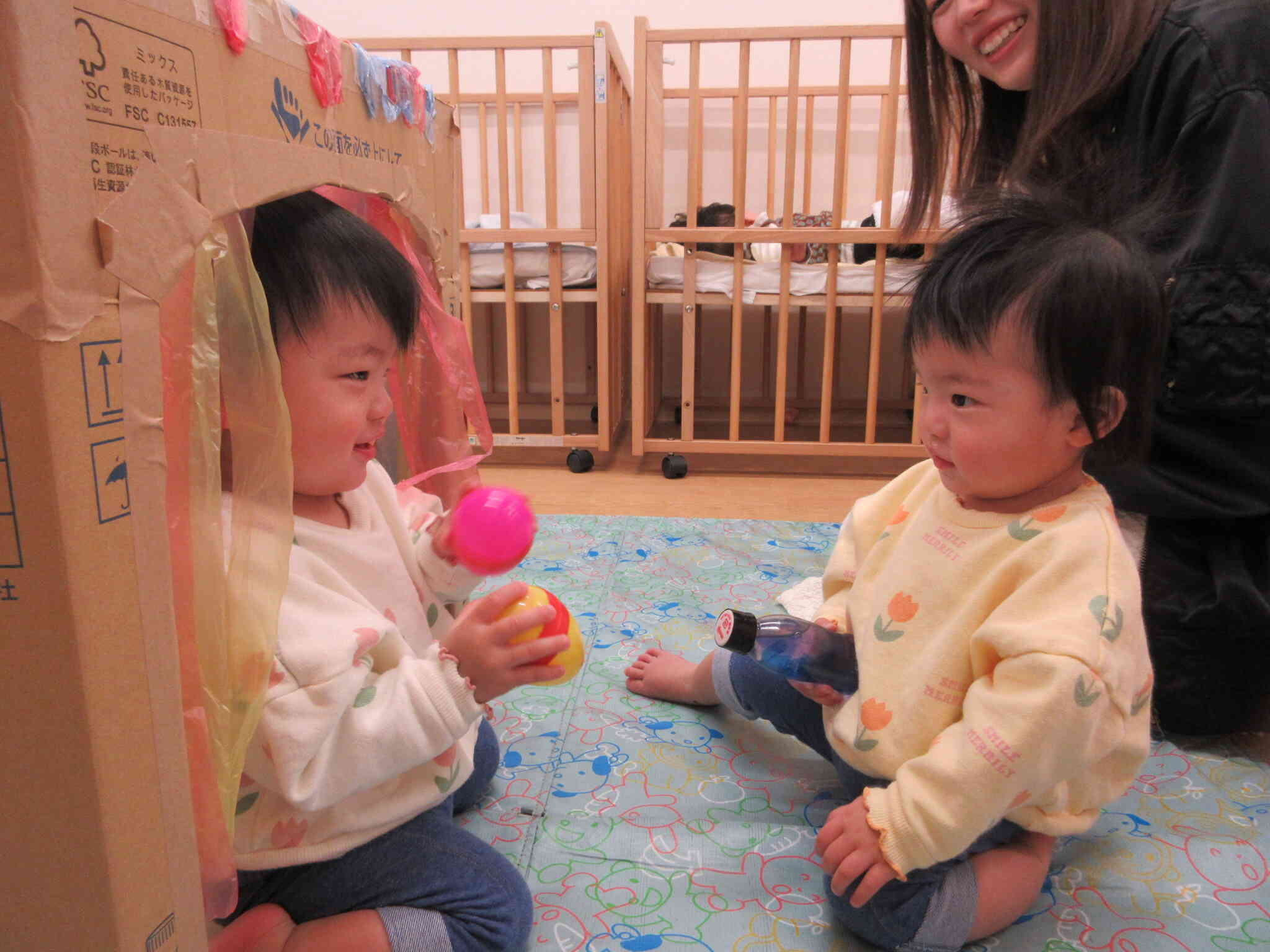 ひよこ組の4月生まれのおともだちです。