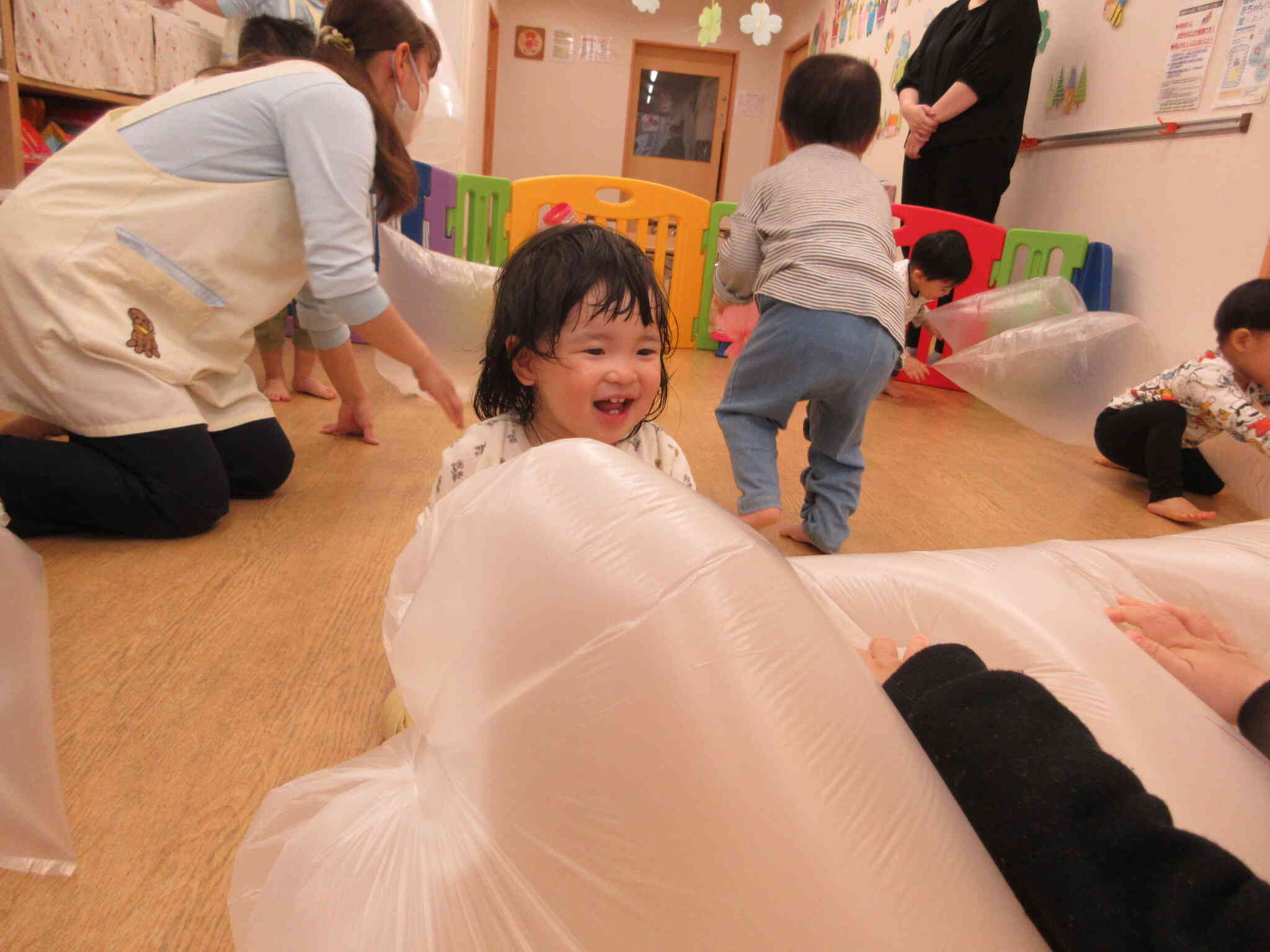 大きいこいのぼり風船、楽しいね♡
