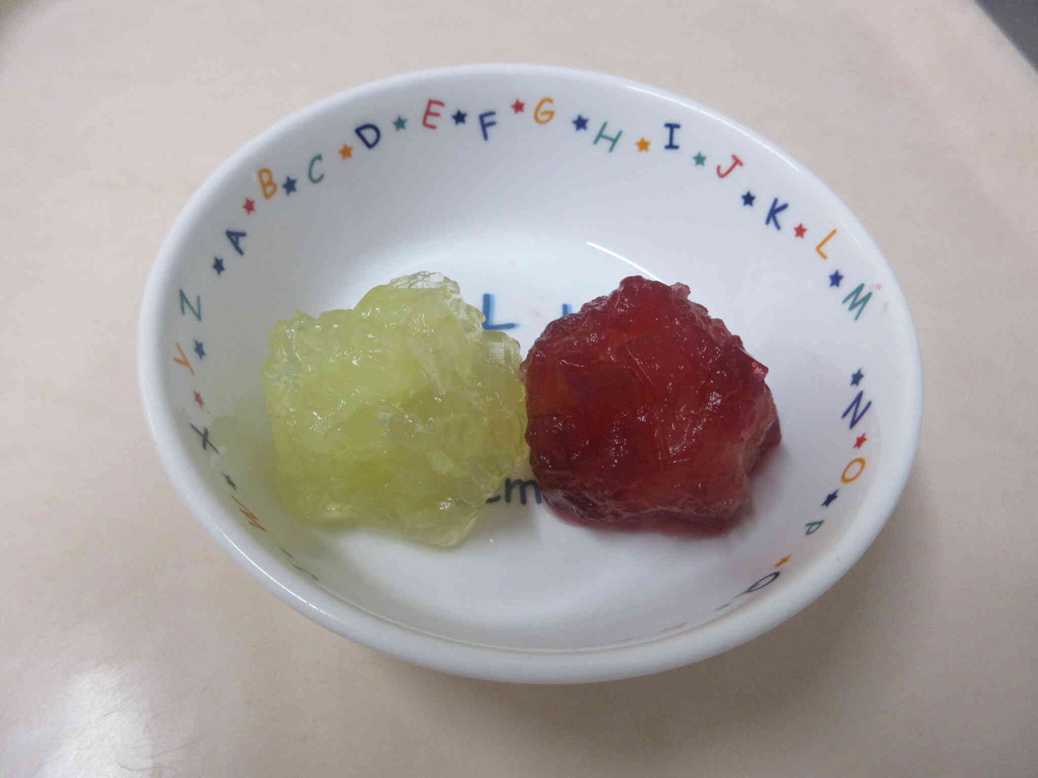 紫陽花まんじゅうを作ったよ（食育活動）