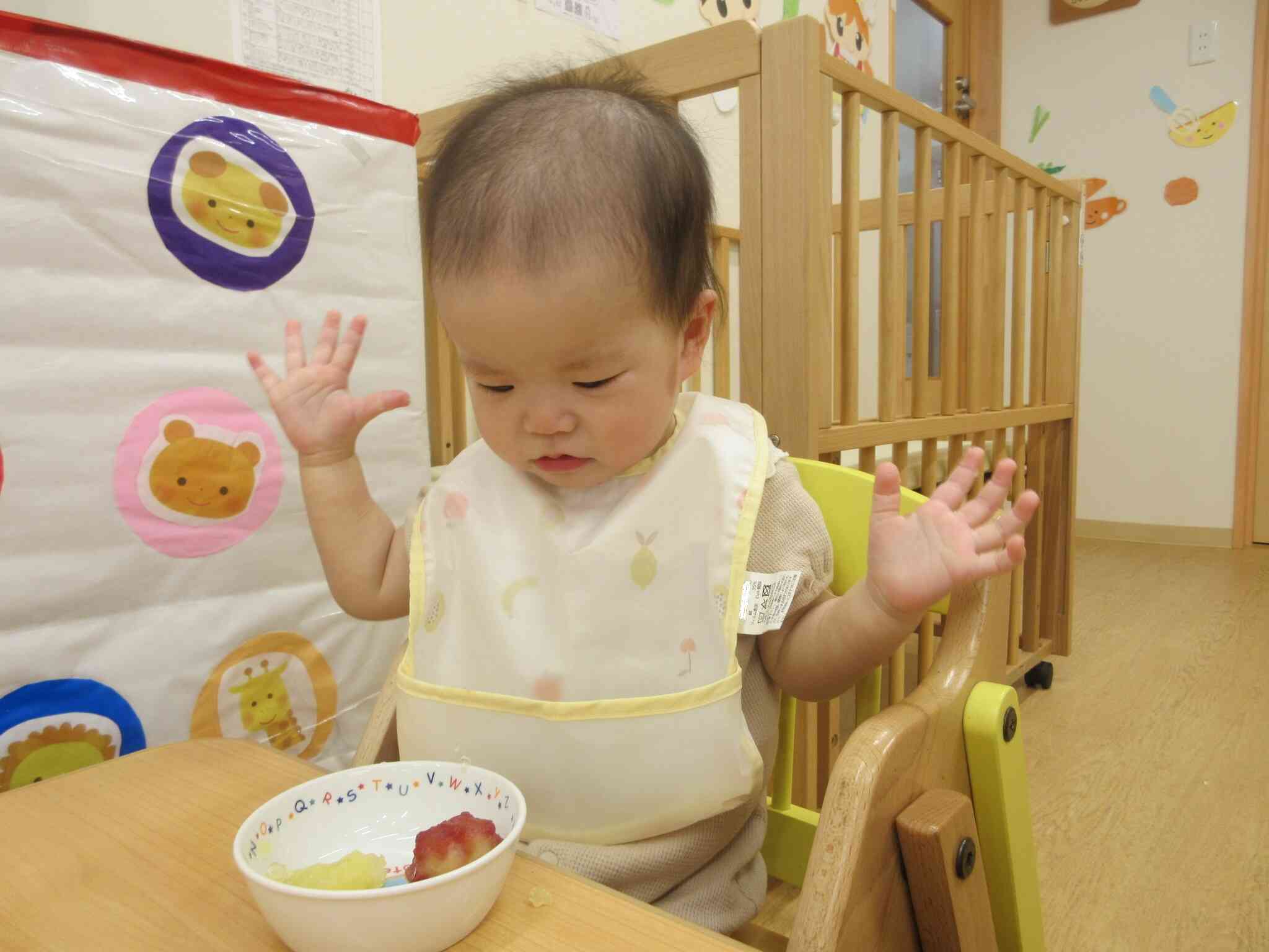 今日のおやつは紫陽花まんじゅうです!