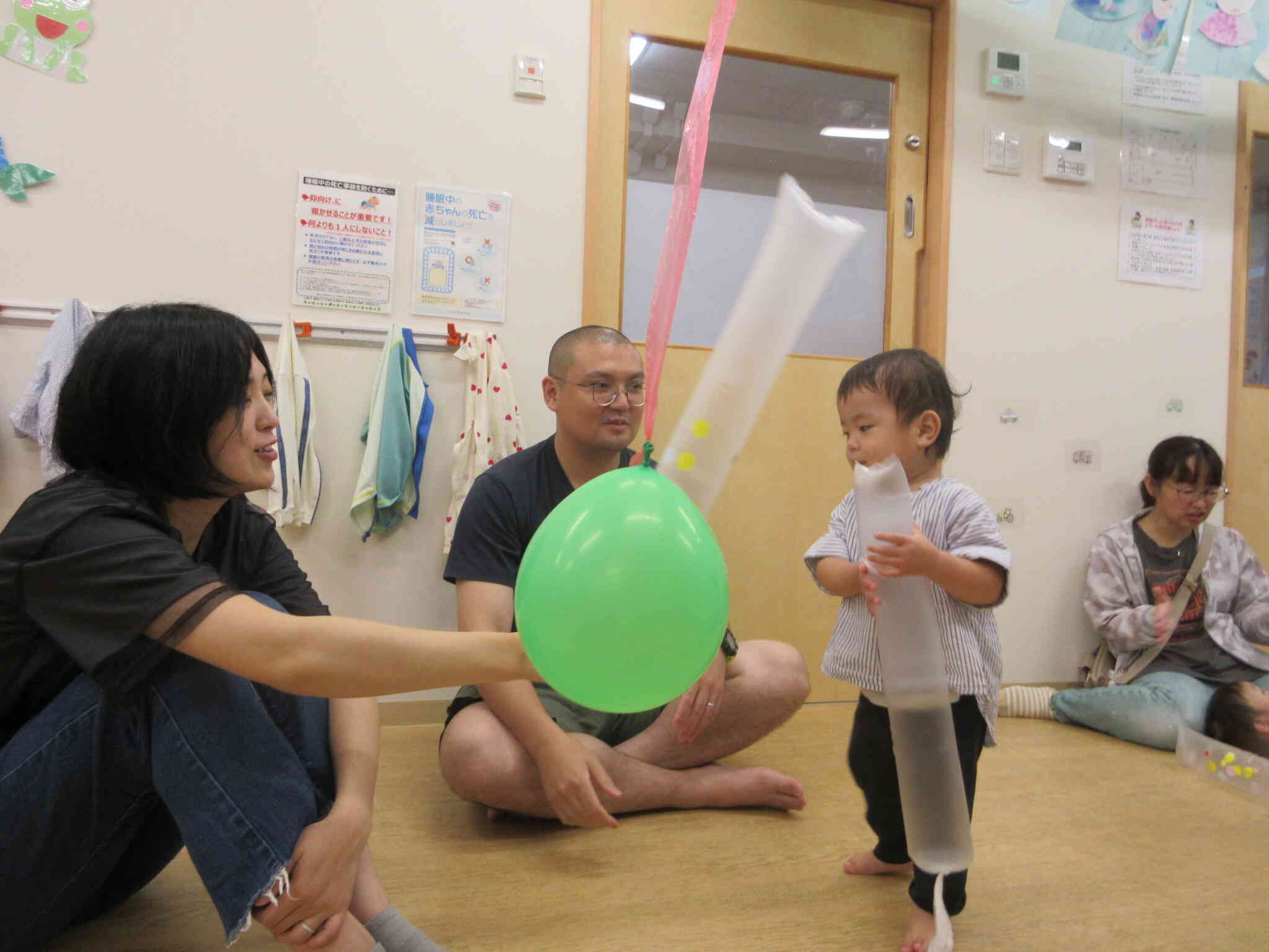 傘袋で遊んだよ！
