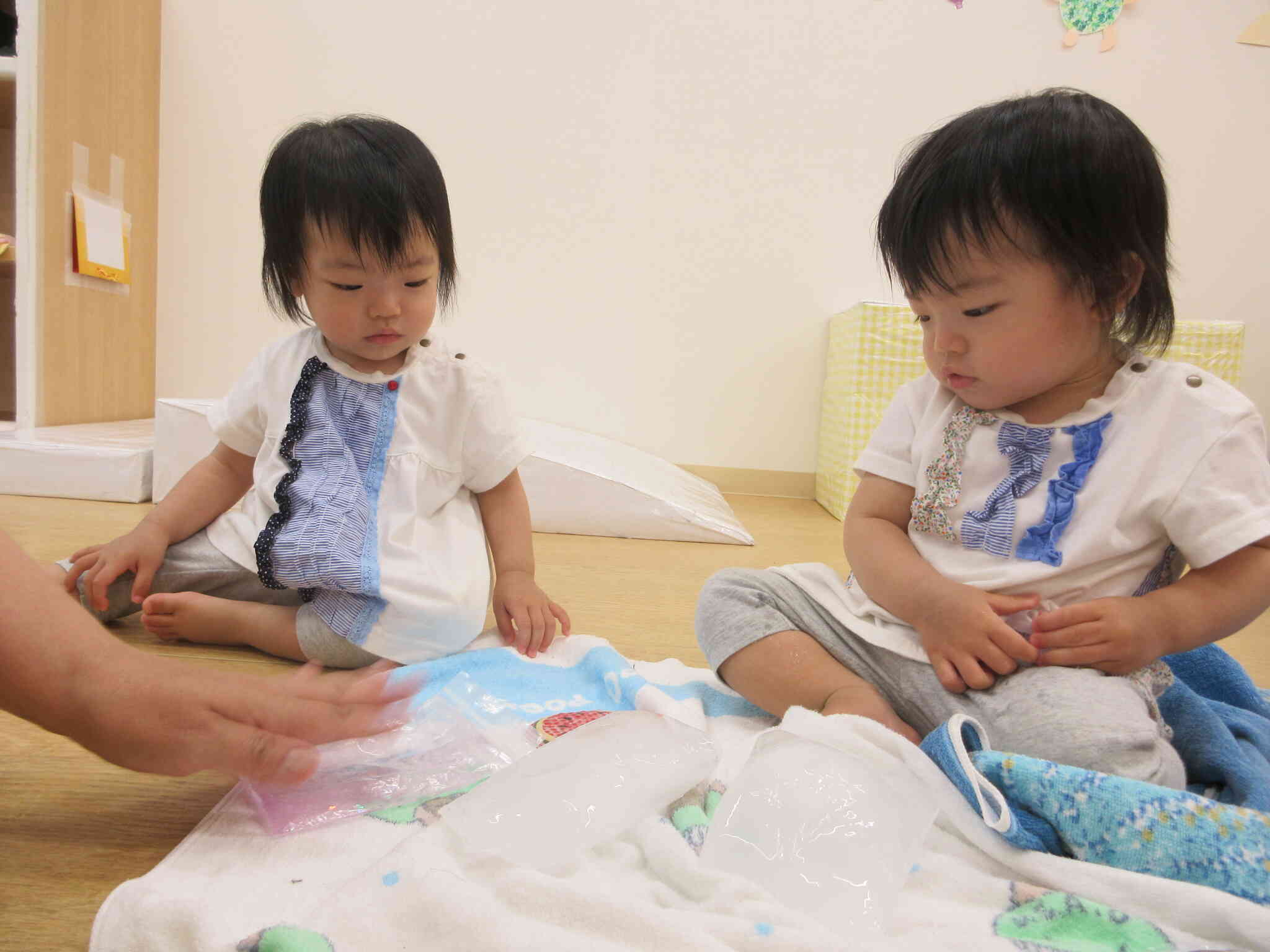 大きい氷も触ったよ！