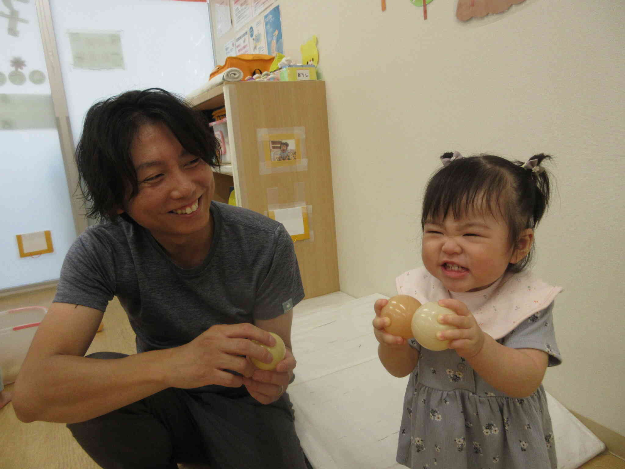 一緒に遊べて嬉しそう♪