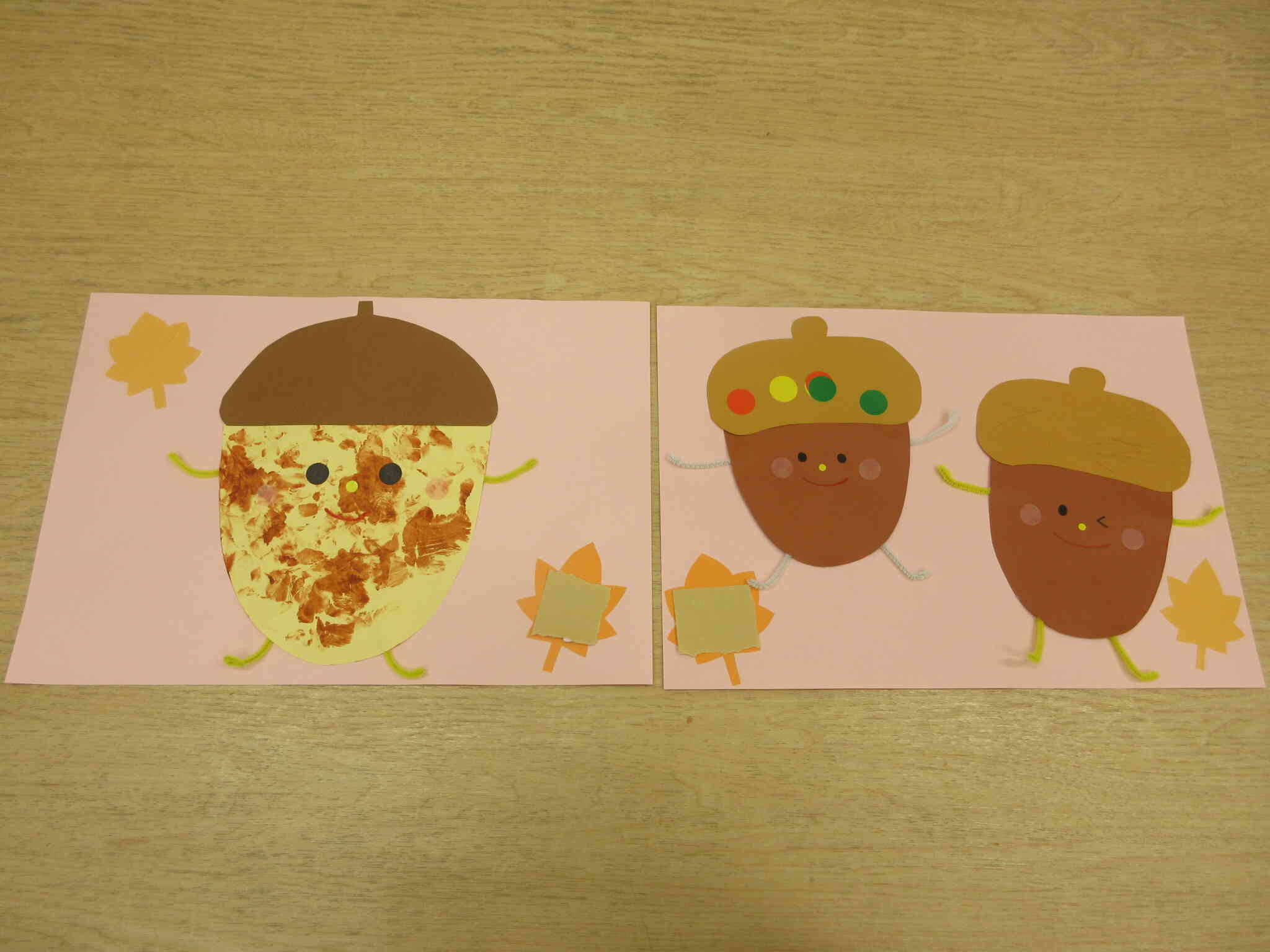 どんぐりの製作をしました!(0歳児 ひよこ組)