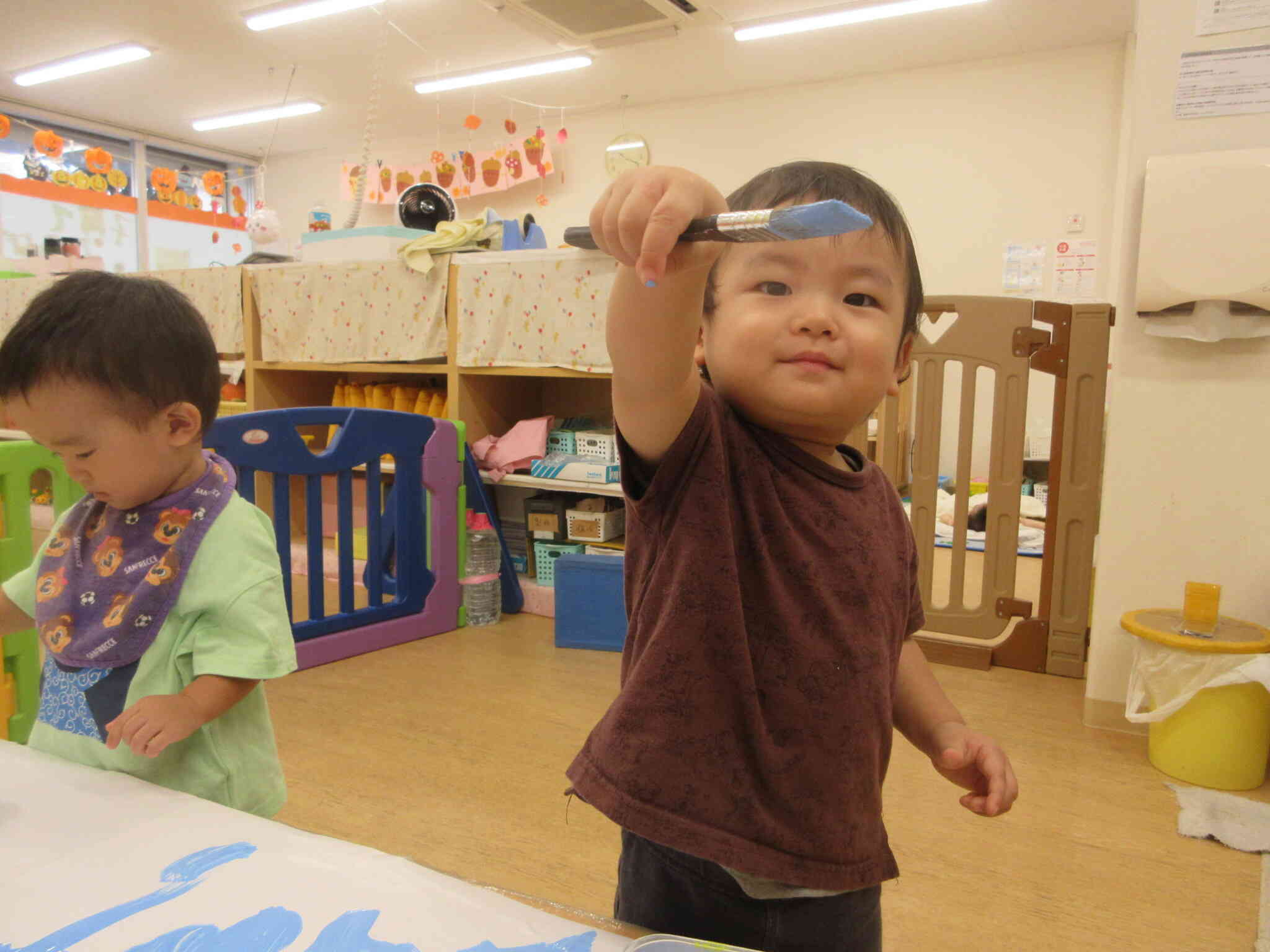 青色でお絵描きしたよ♪