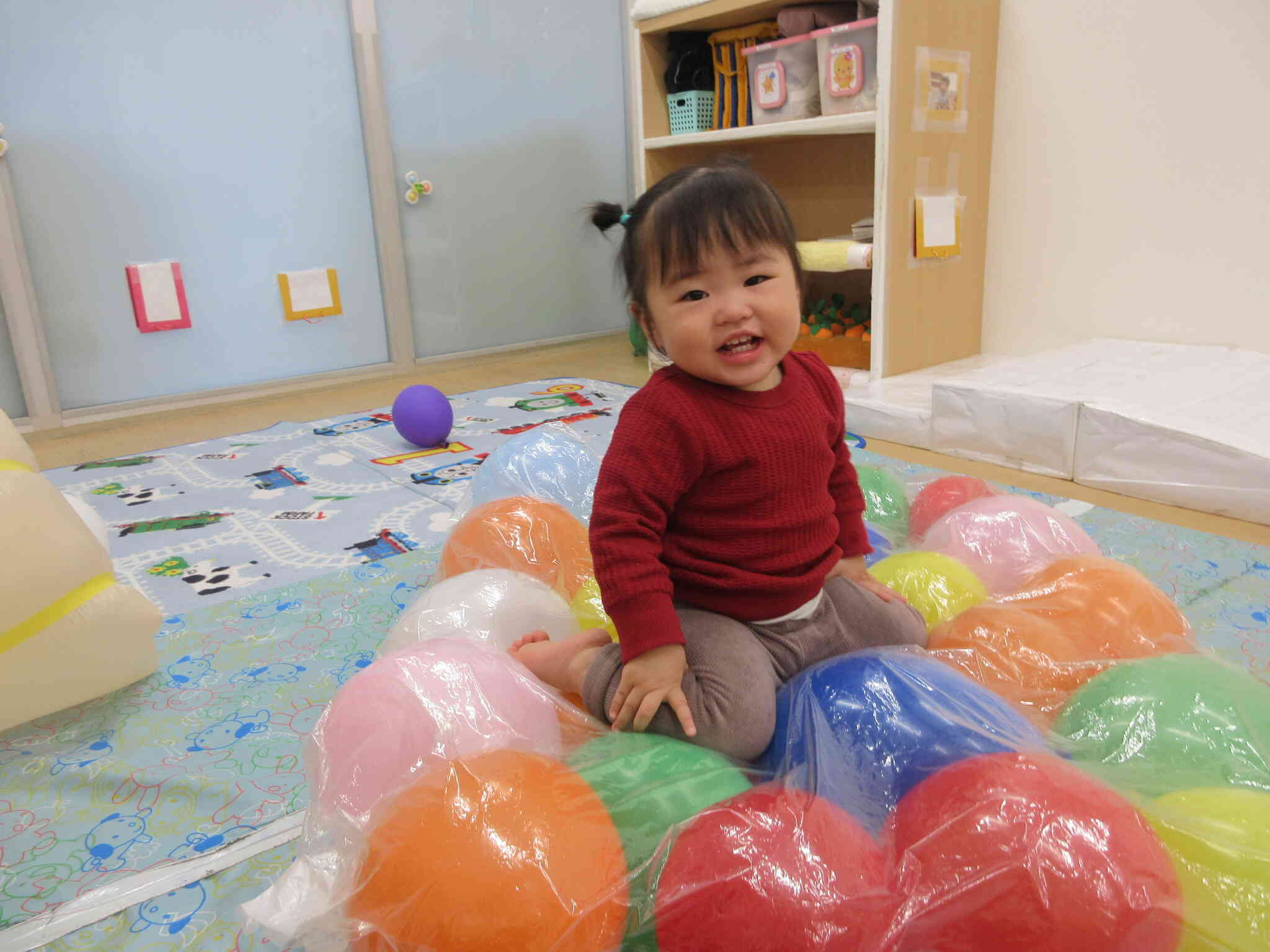 風船マットで遊んだよ！