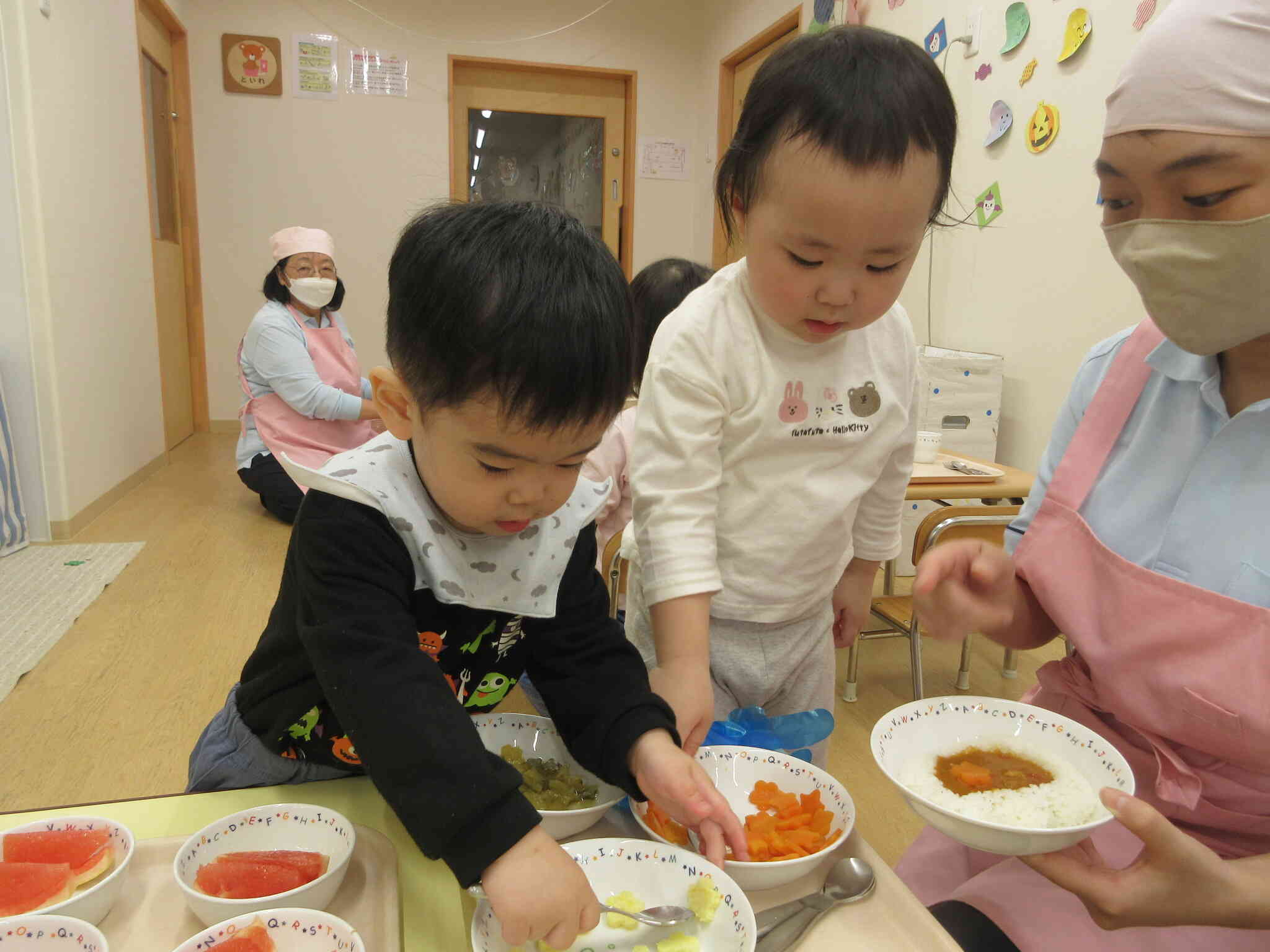 どの形の野菜にしようかな～？