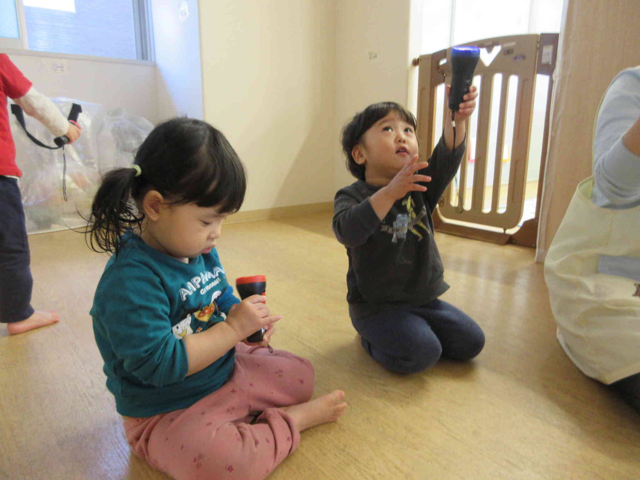 懐中電灯で遊んだよ