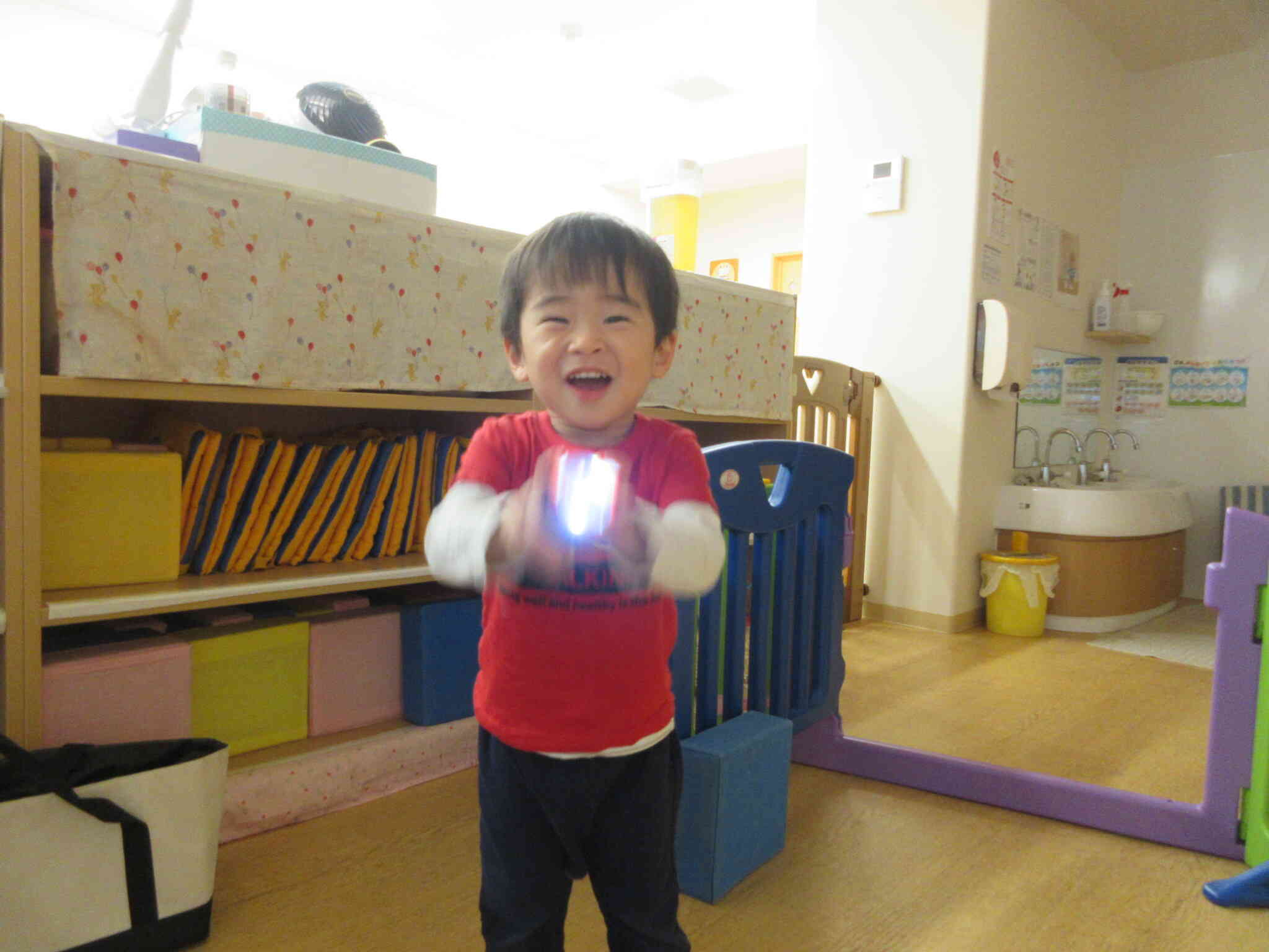 光の色が変わったね