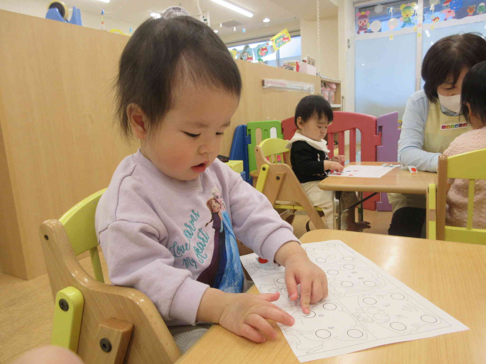 シール貼りもしたよ！