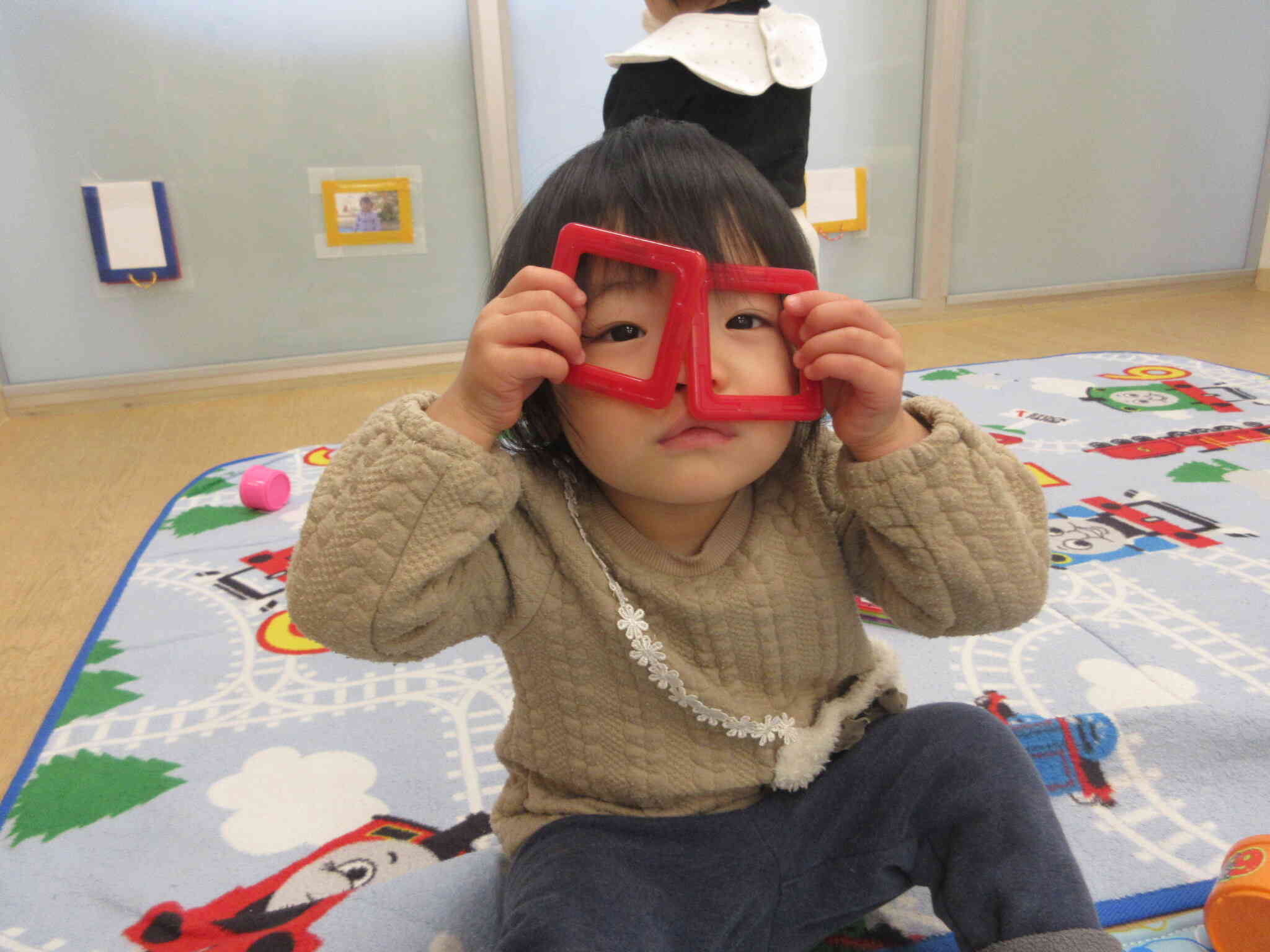 ピタゴラスで眼鏡をつくったよ！