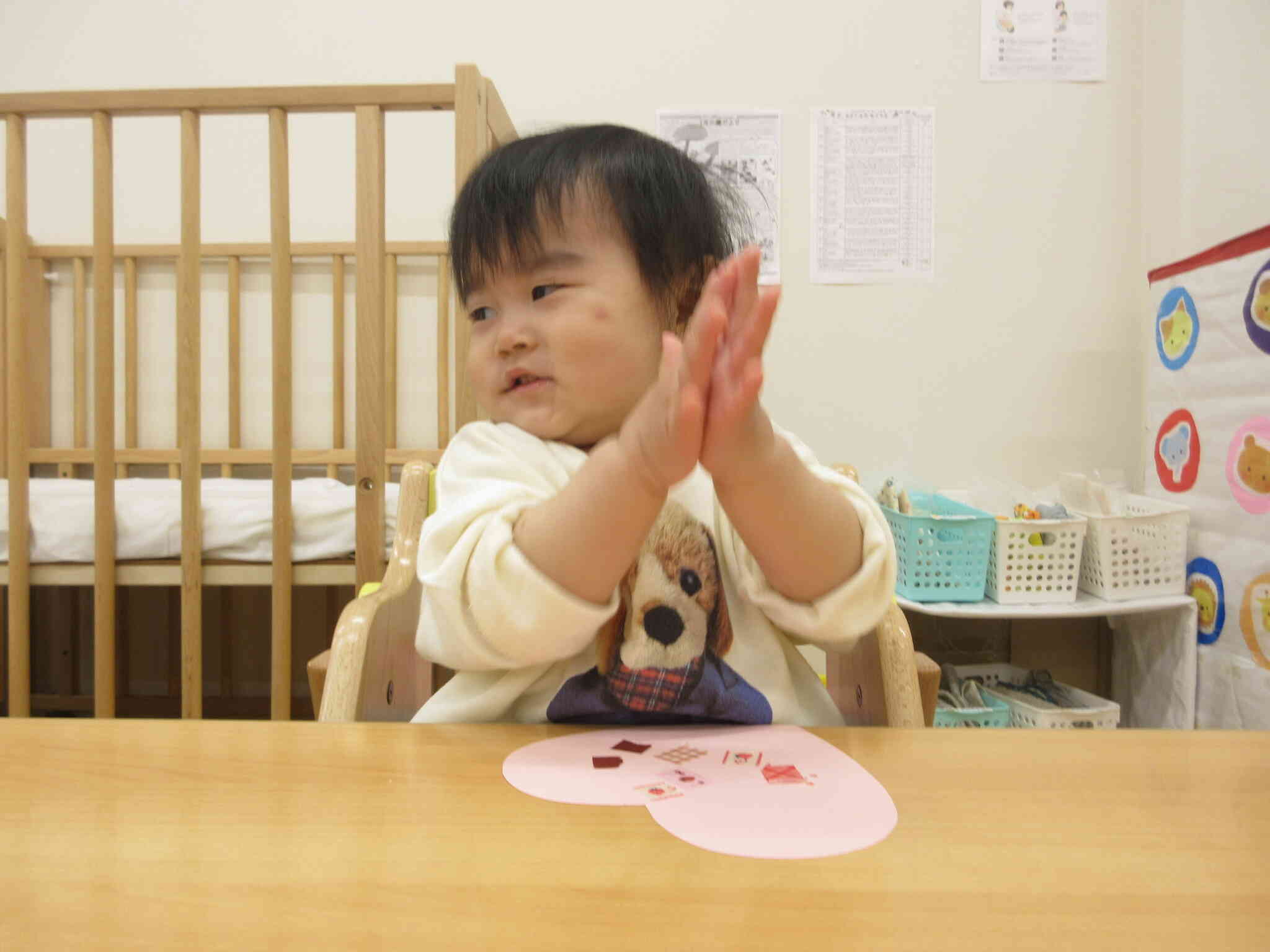 完成して拍手で喜んでいます♪