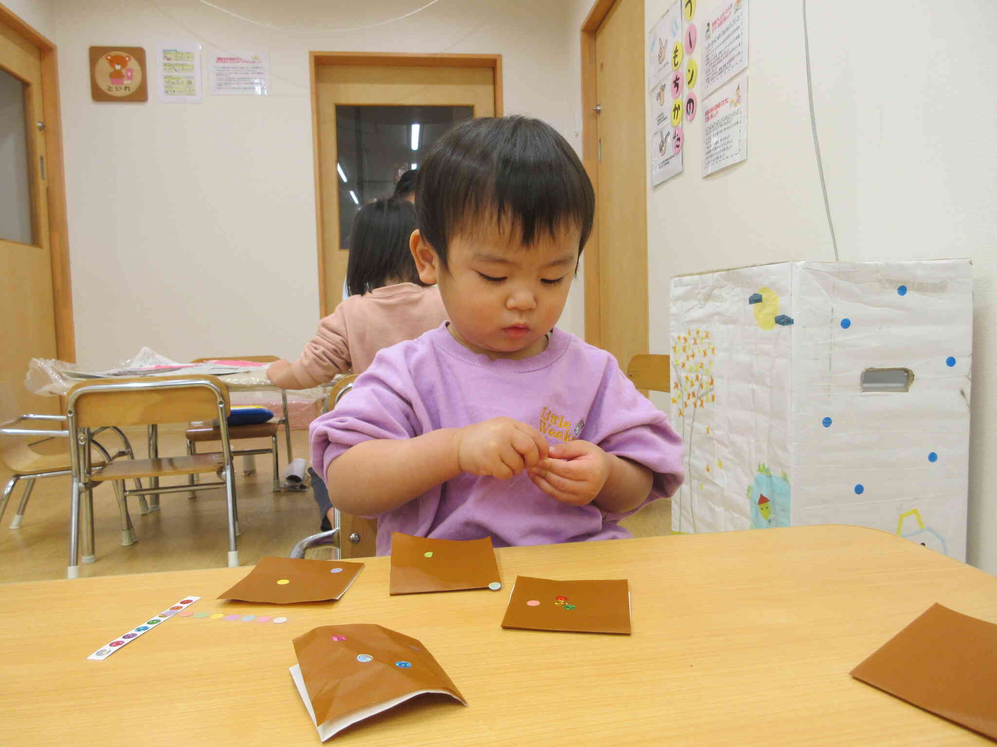 シールを貼ったよ！