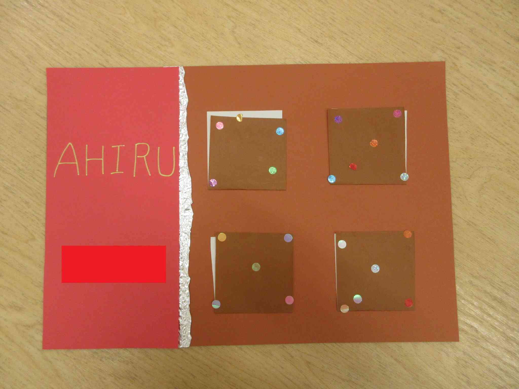 バレンタインの製作をしたよ♡（1歳児　あひる組）