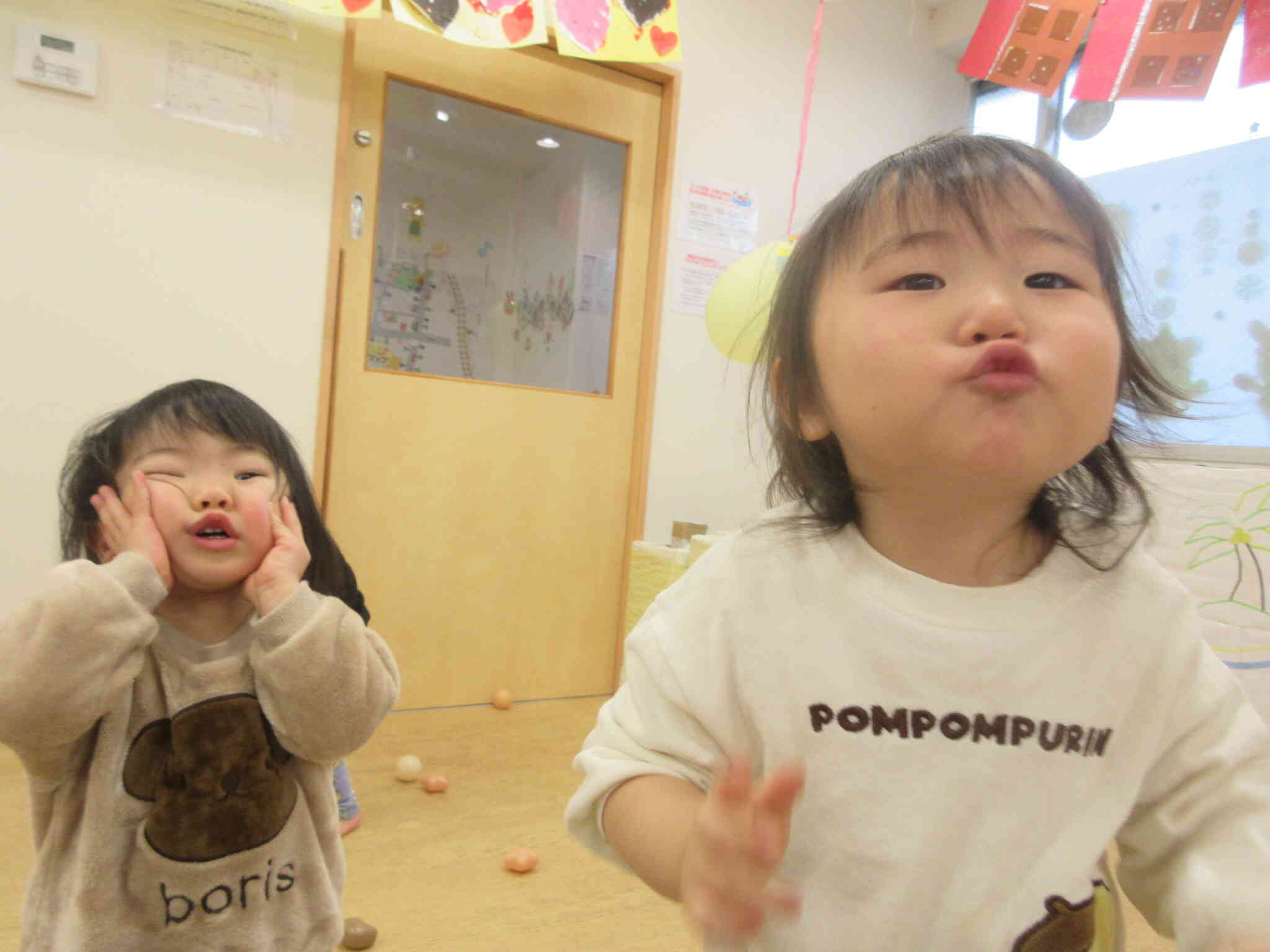 先生とにらめっこしたよ！