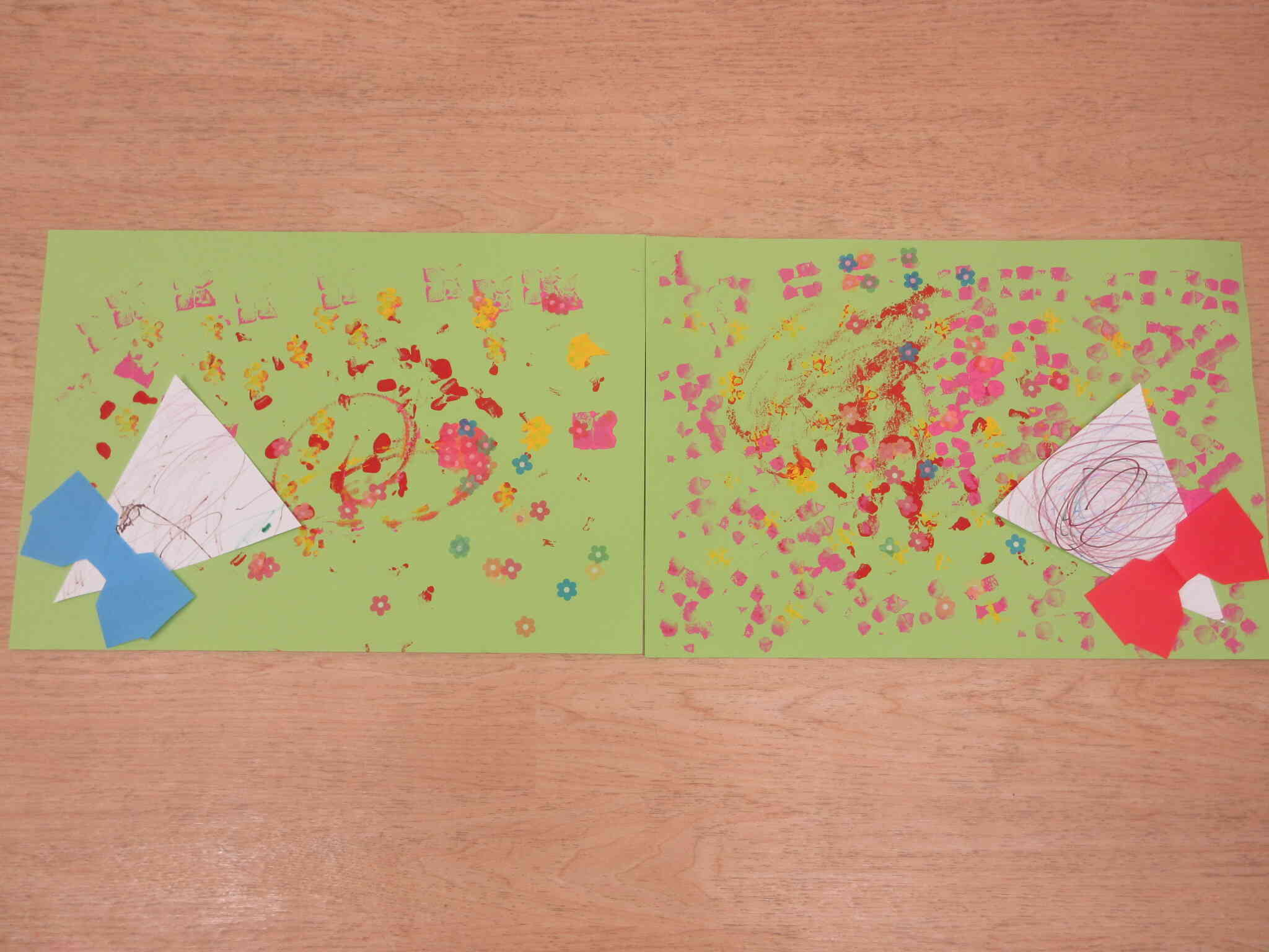 カラフルな花束が出来上がりました！