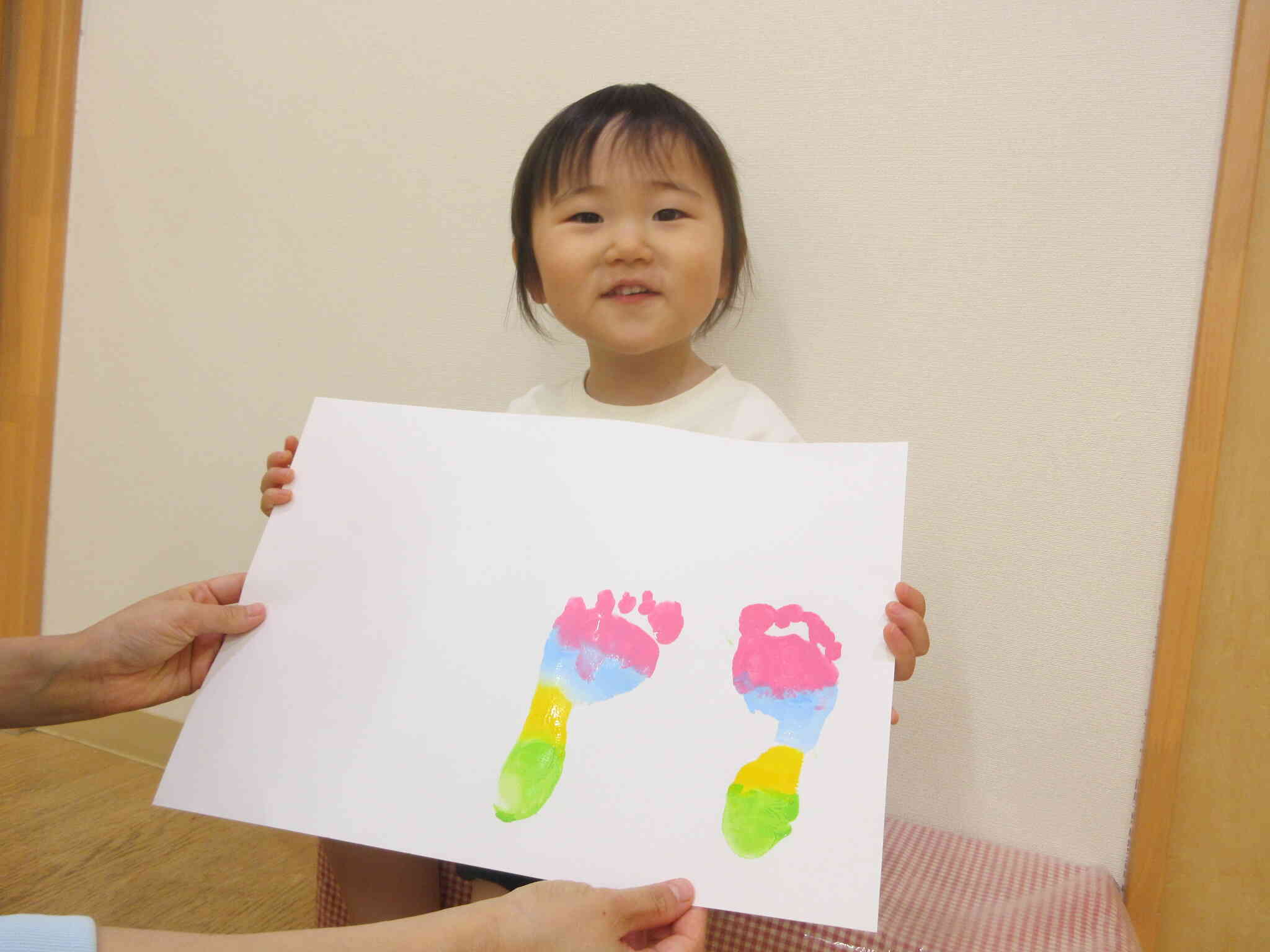 手形、足形をとったよ！