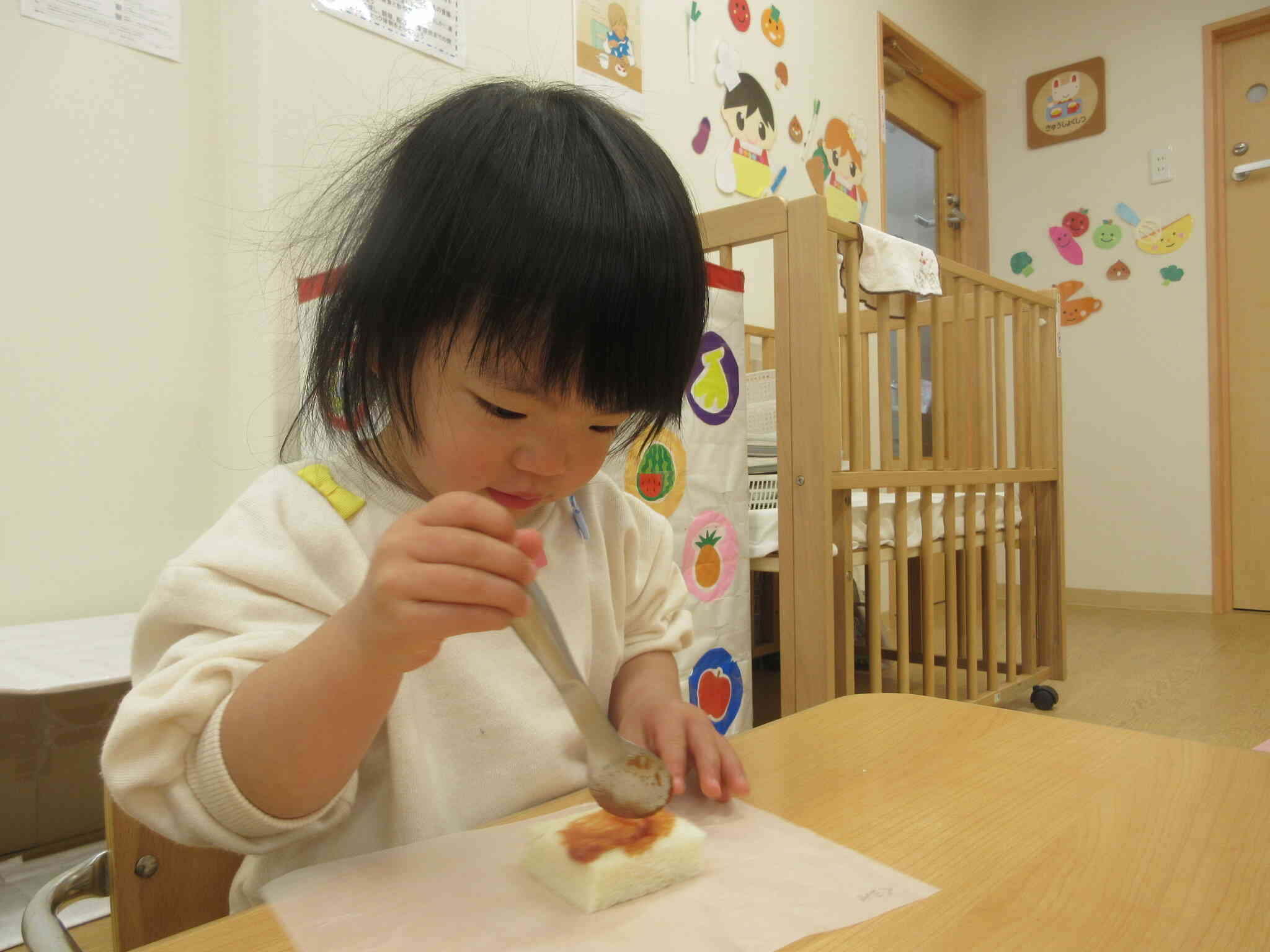 ピザトーストを作ったよ！（食育活動　全クラス）