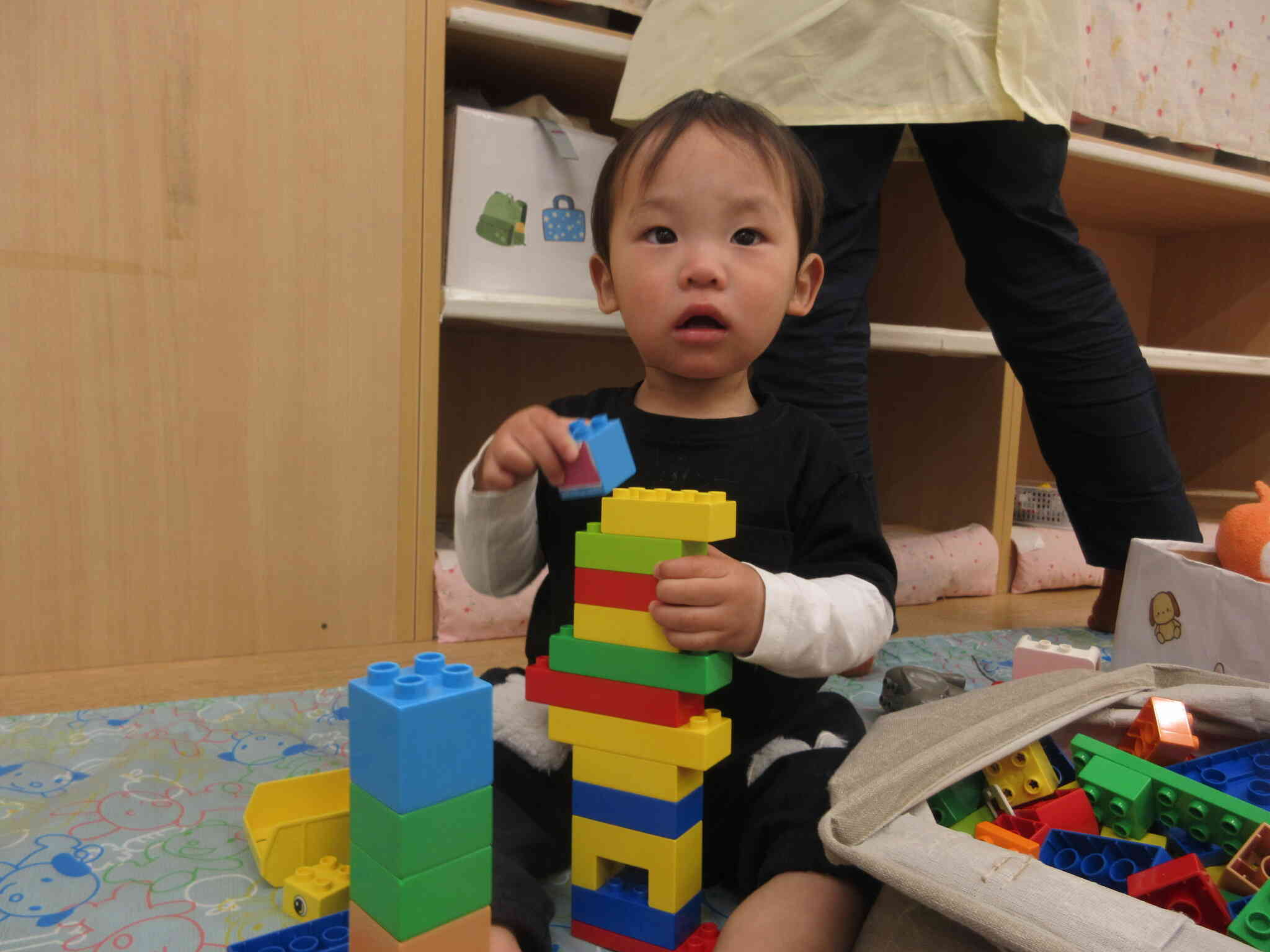 新しいお友だち☆①(1歳児　あひる組)