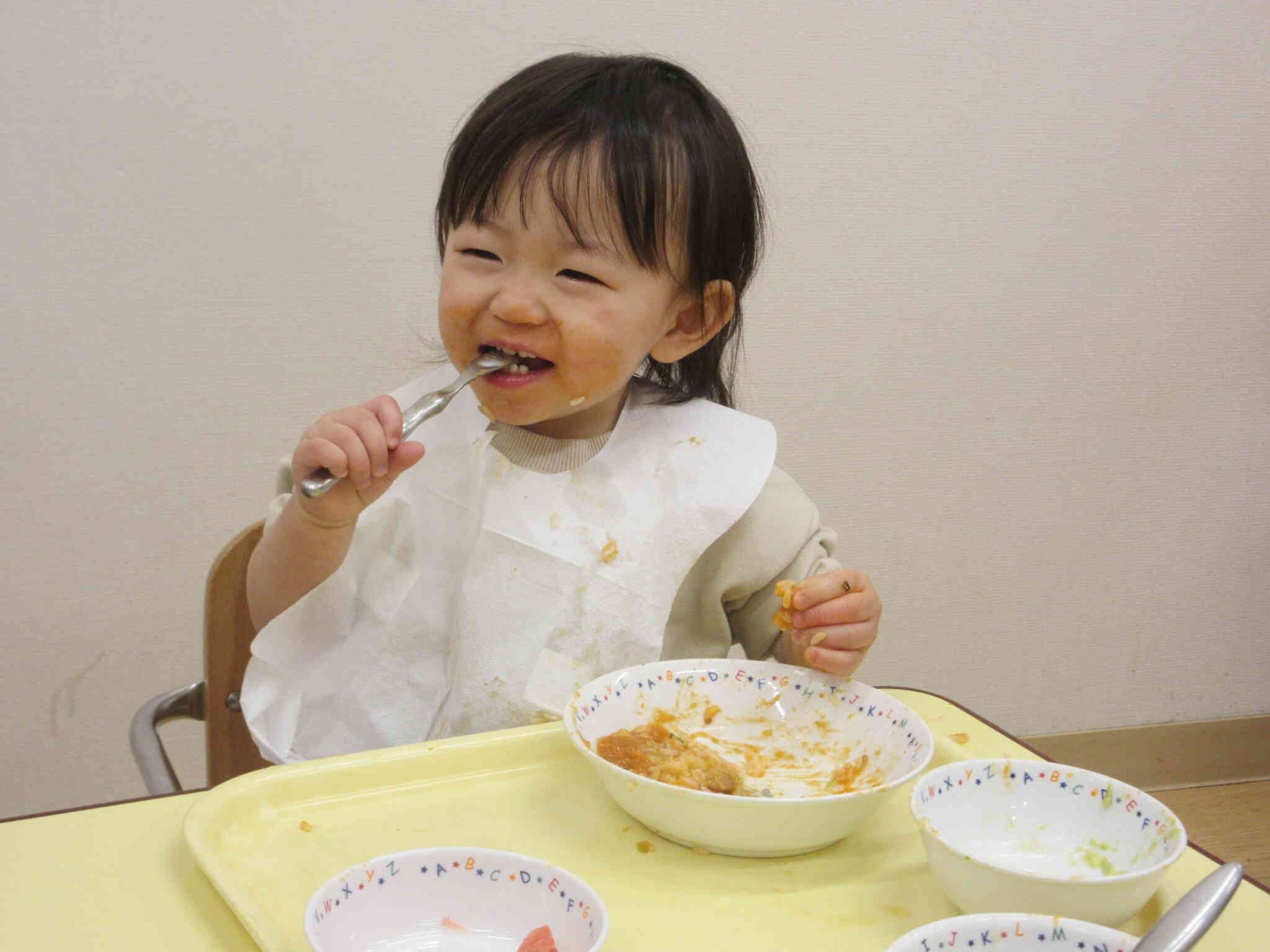給食美味しいね♪