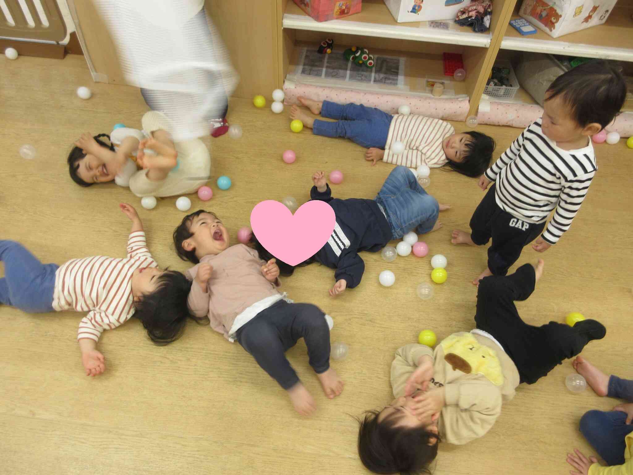 ボールシャワーをしたよ！