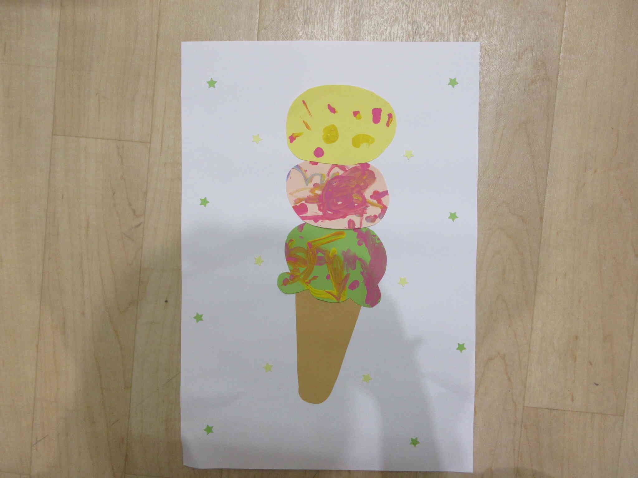 みんなが描いた絵はアイスになったよ☆