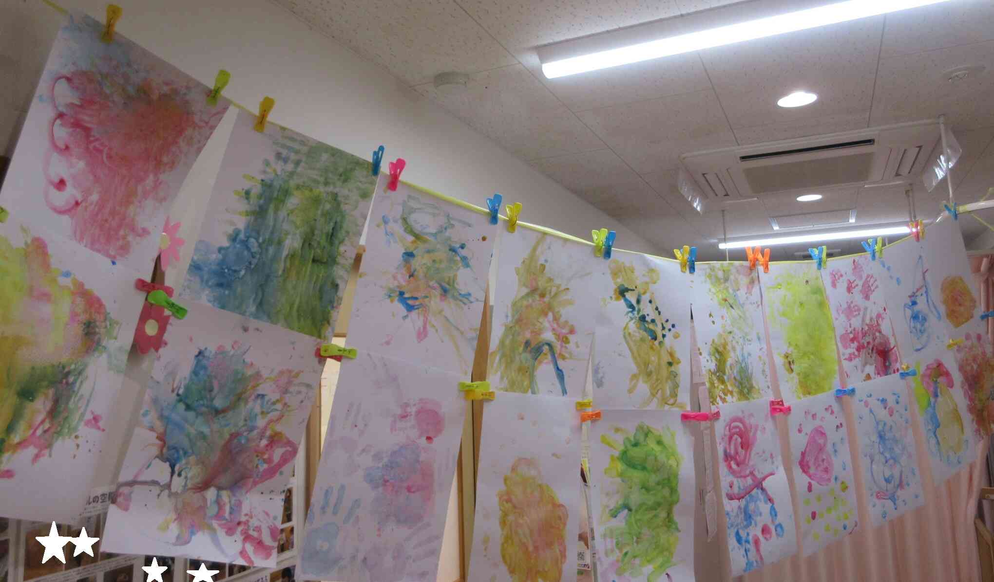 天の川を作ったよ（1歳児　あひる組・２歳児　うさぎ組）