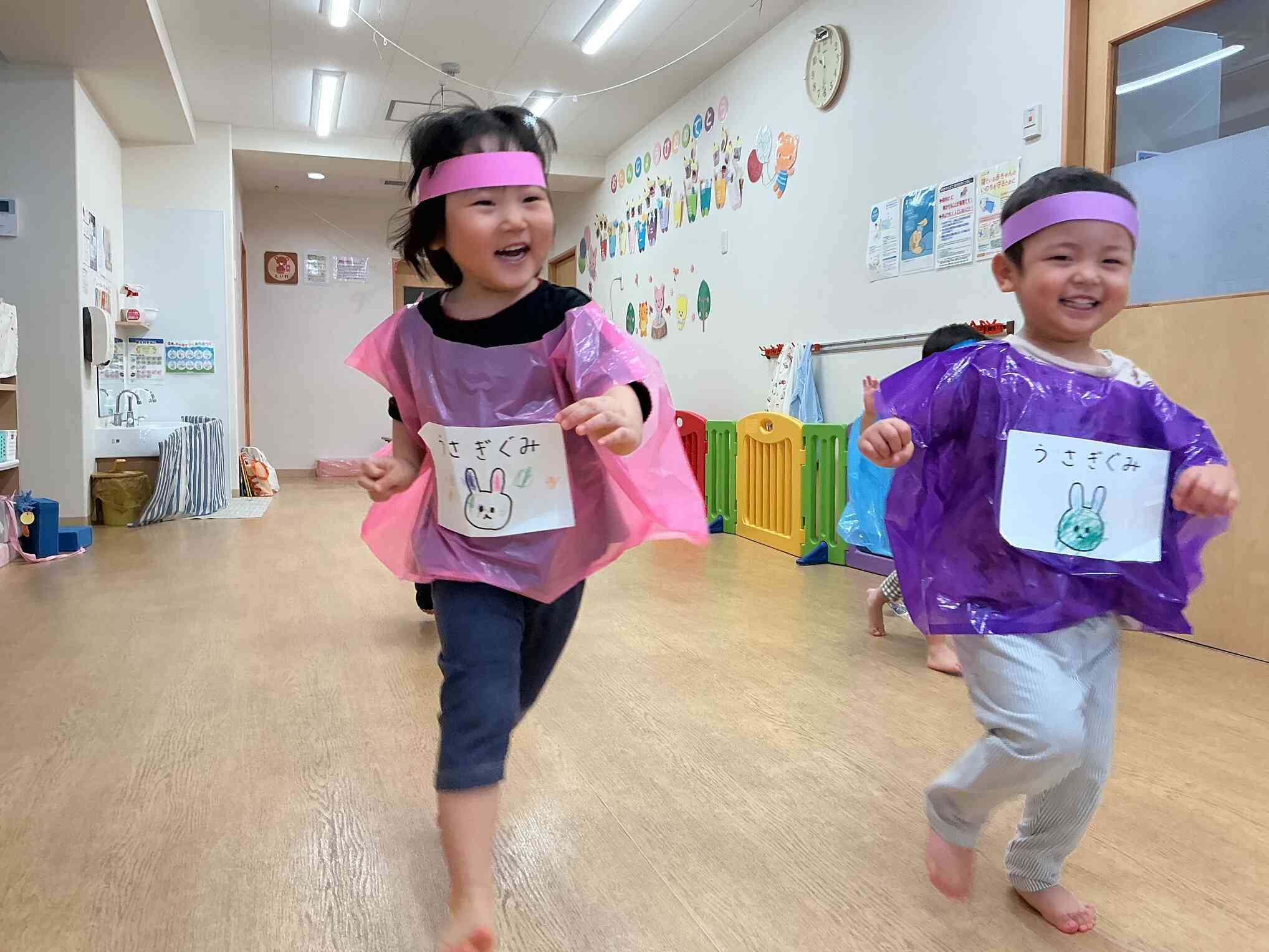 運動会ごっこでかけっこをしたよ！