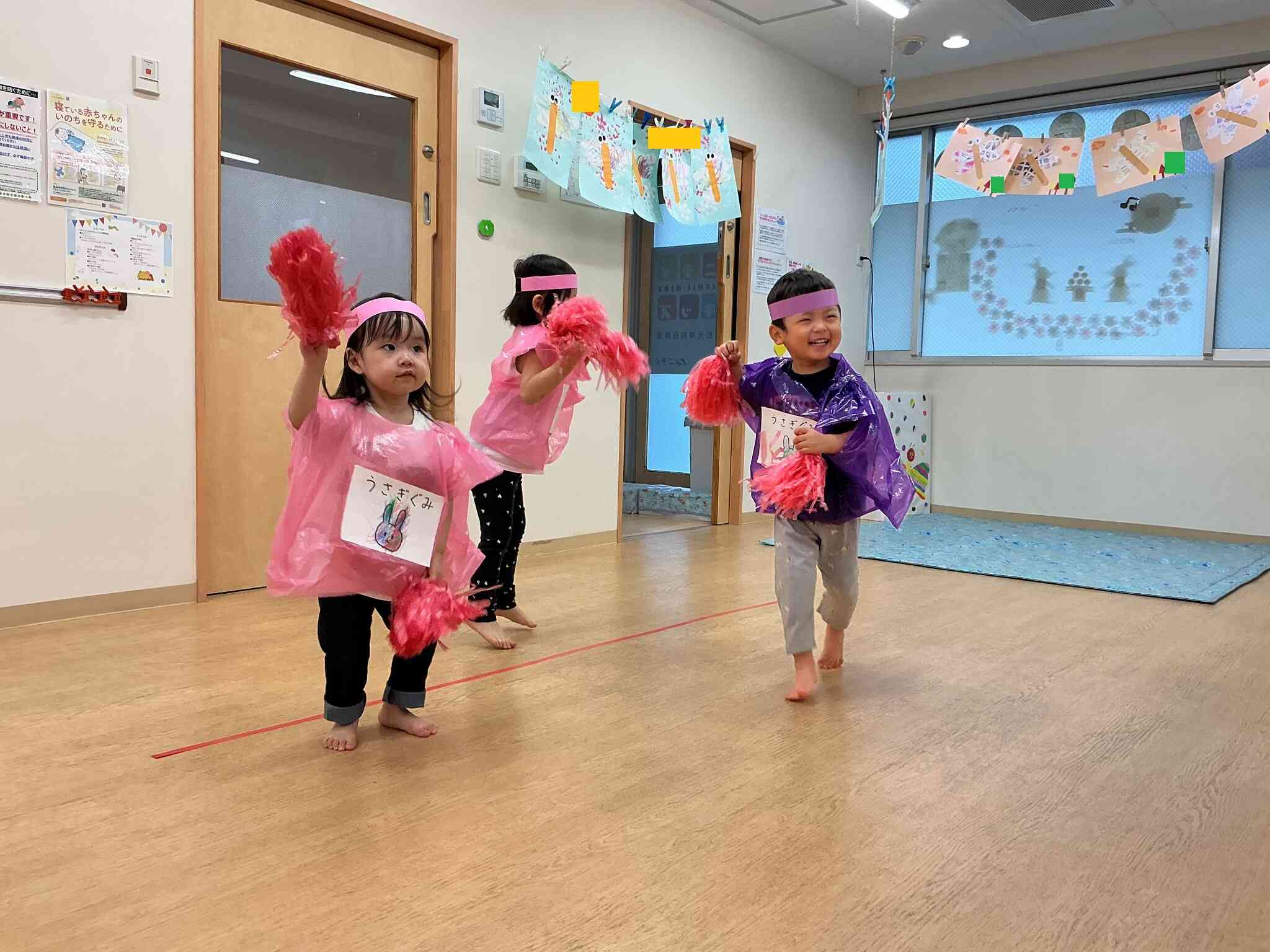 親子ふれあい運動会がありました♪（2歳児　うさぎ組）