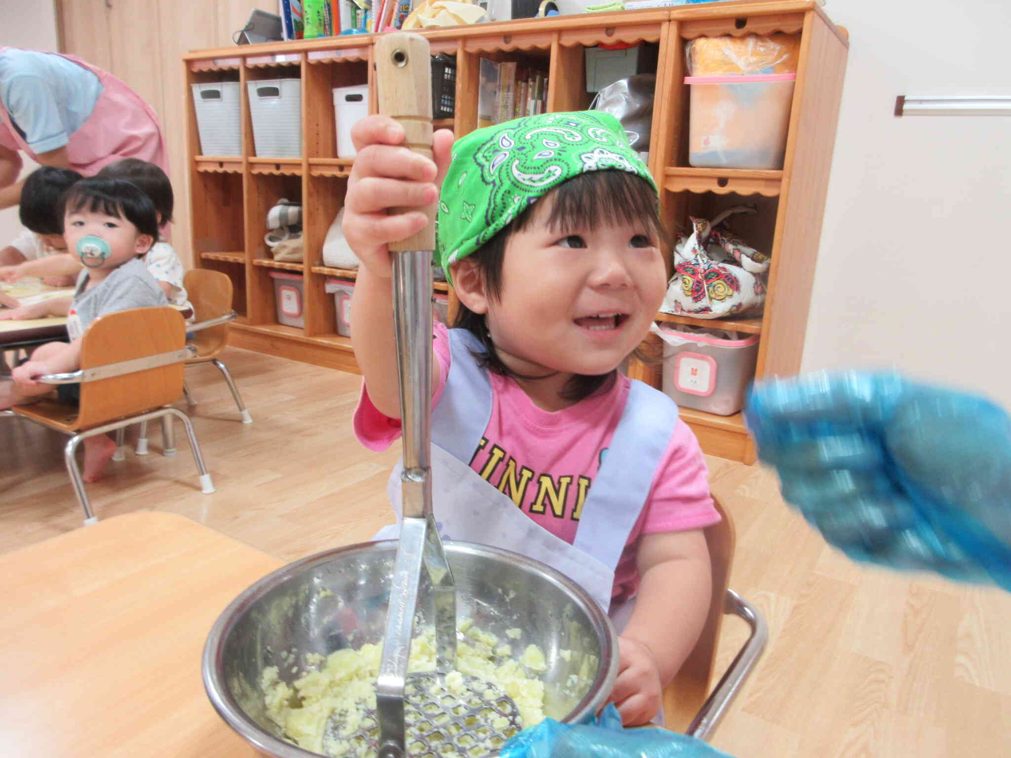 食育の時間が大好きなお友達。楽しいね☆