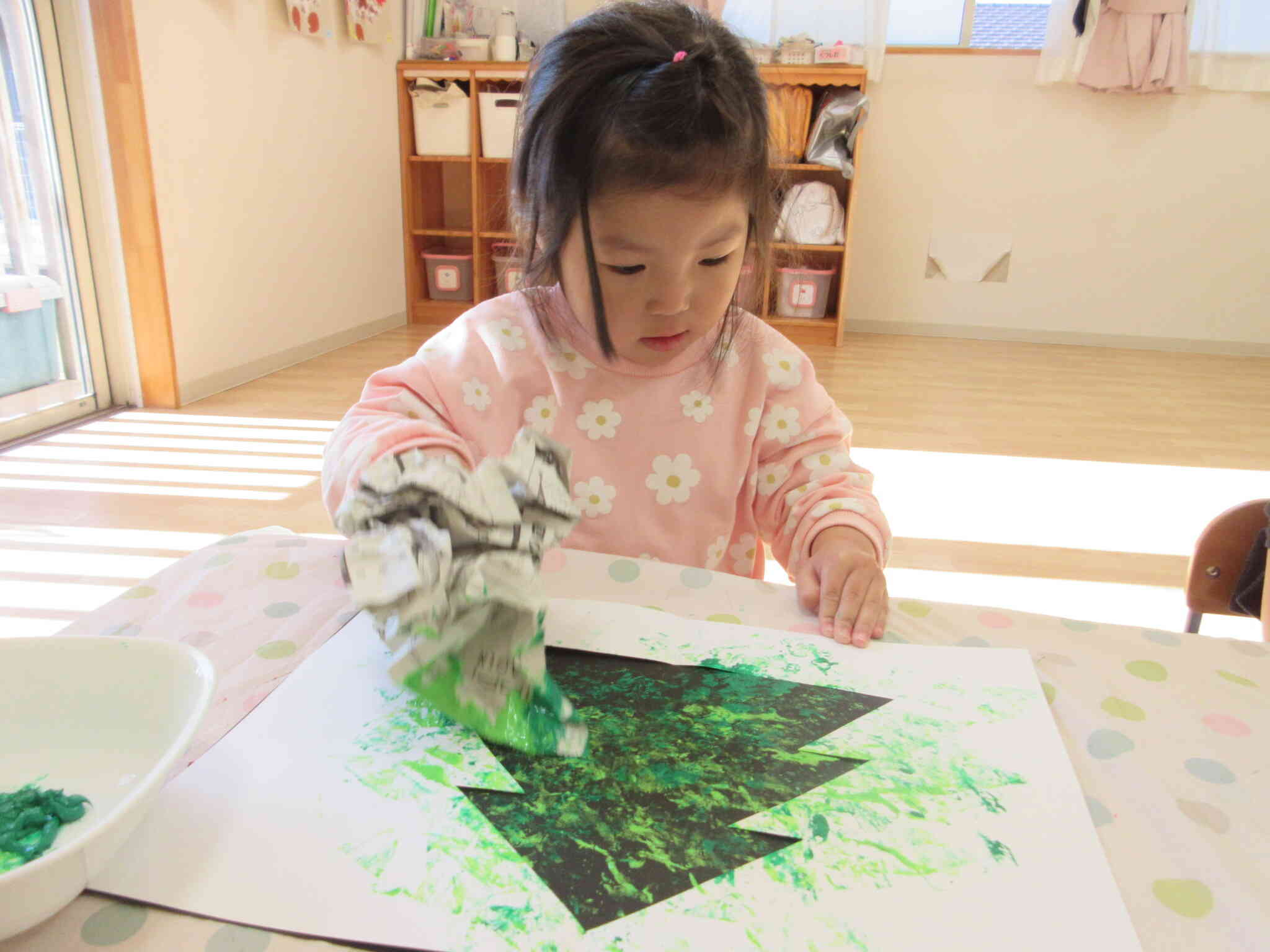 うさぎ組さんの製作は…