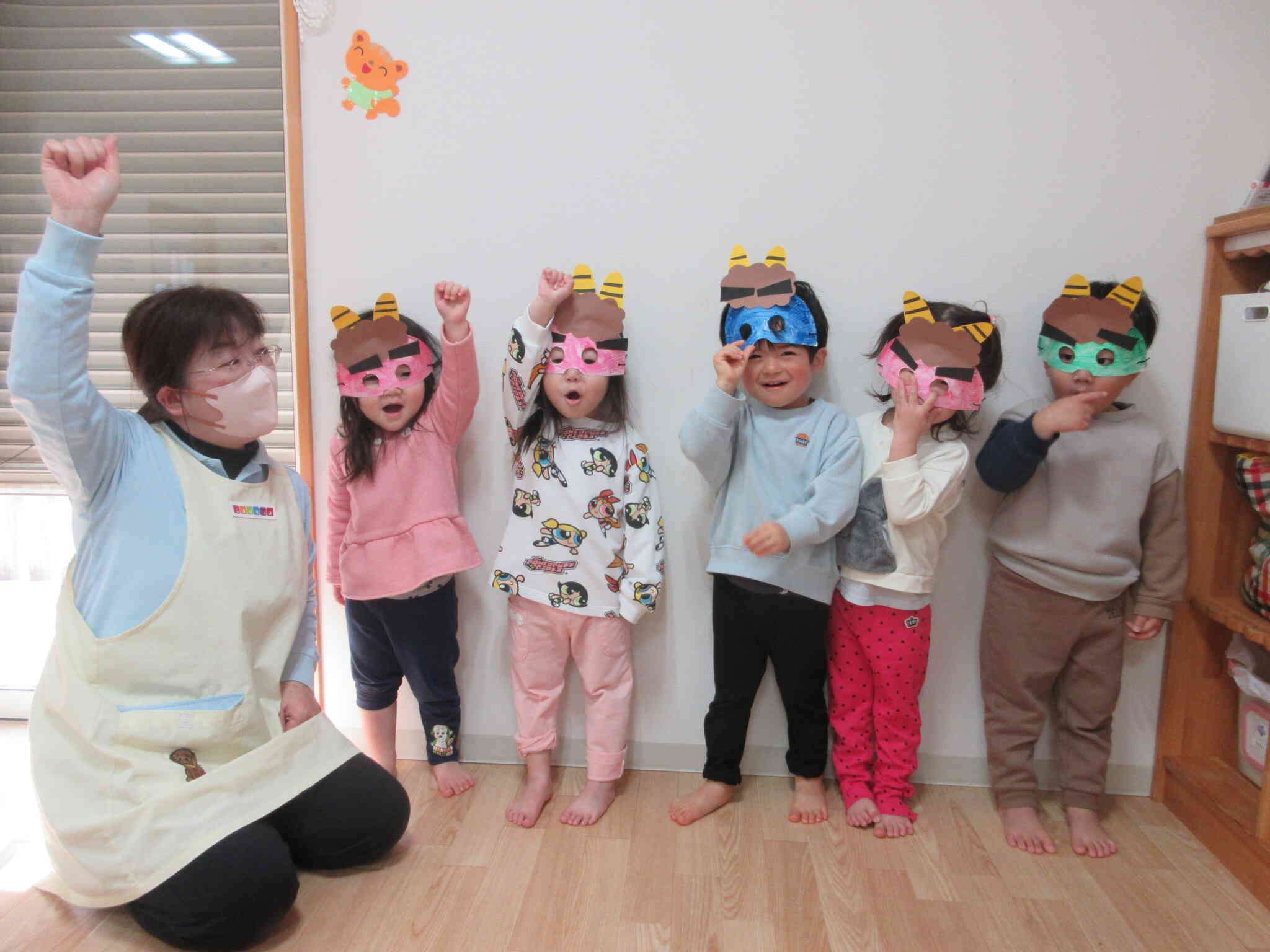 楽しかった節分会☆「鬼さんをやっつけるぞー‼」