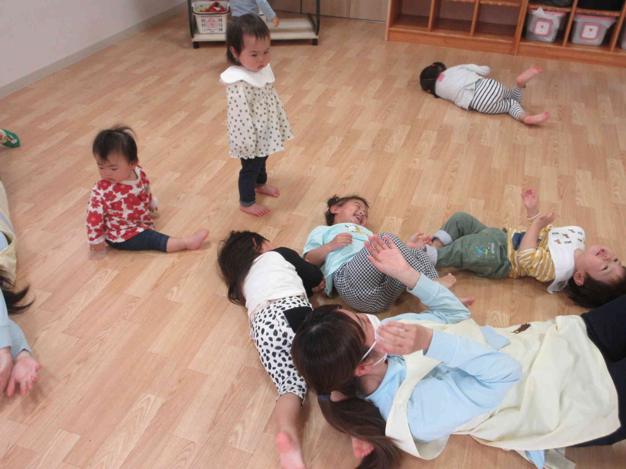 子どもたちと一緒に先生も…♪