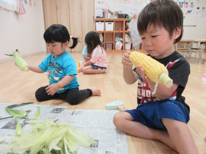 うん、ちゃんとむけてる・・・。なんだかおいしそう。