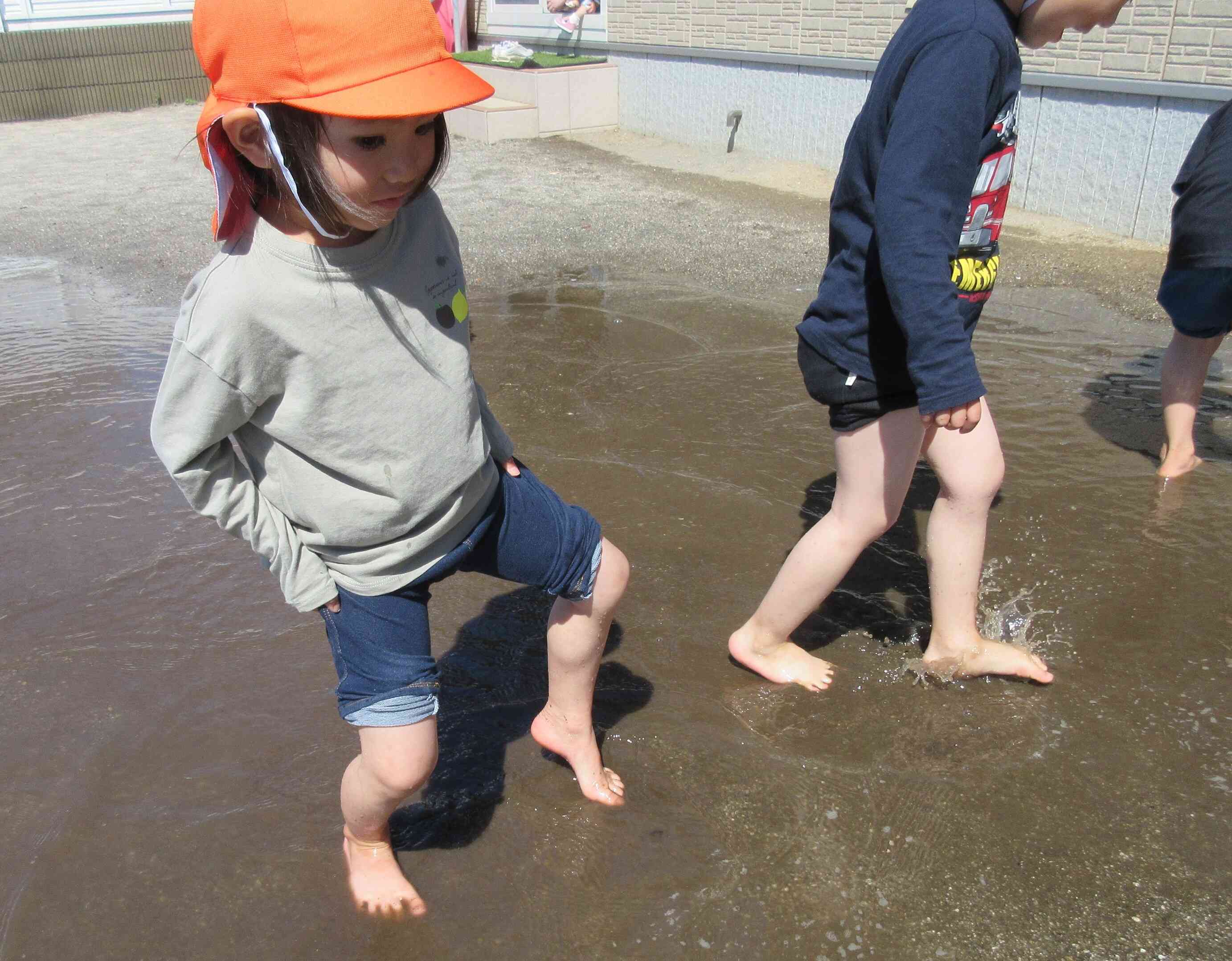 冷たいけど、気持ちいい(^▽^)/