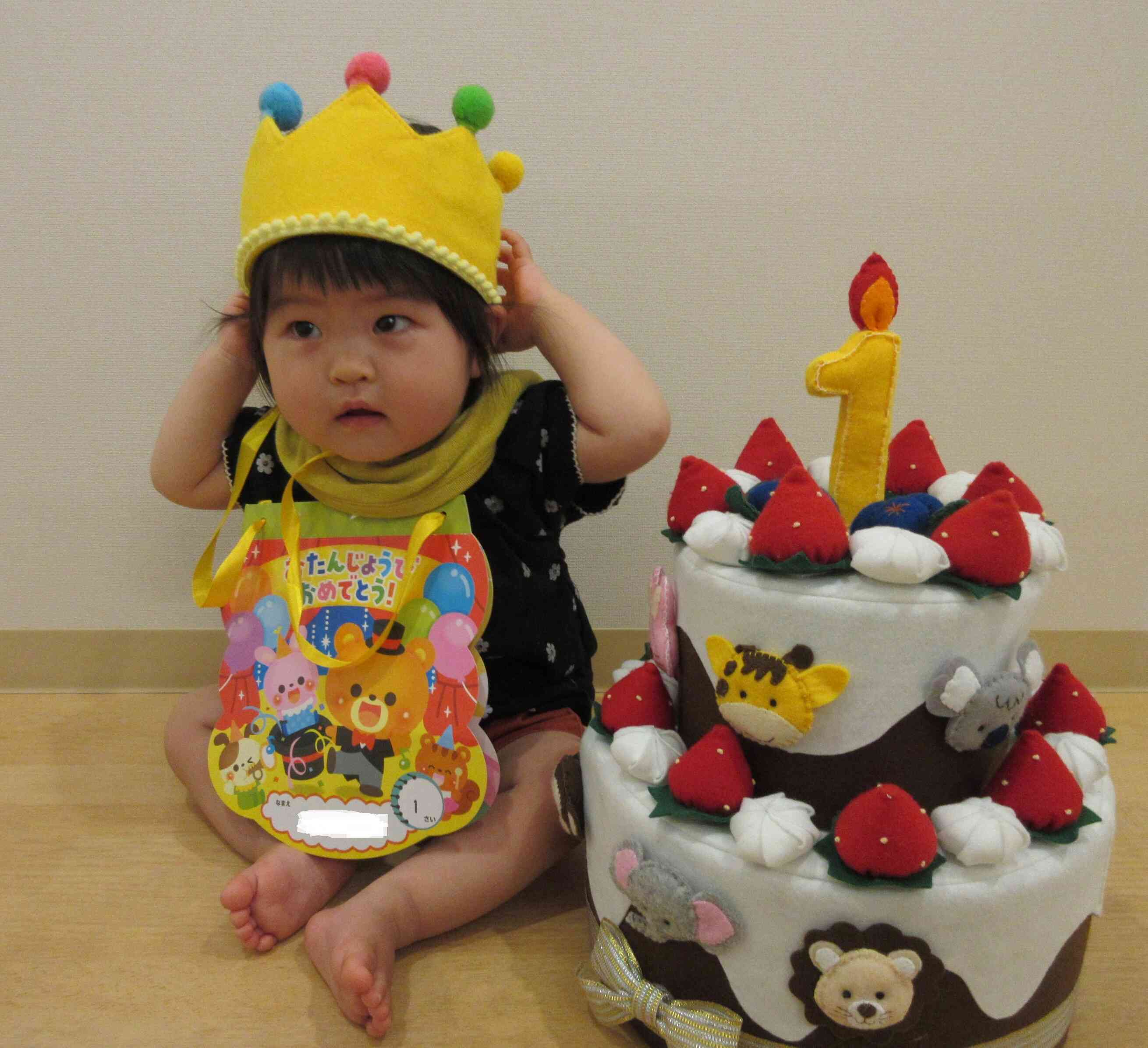 保育園で初めてのお誕生日会参加でした！