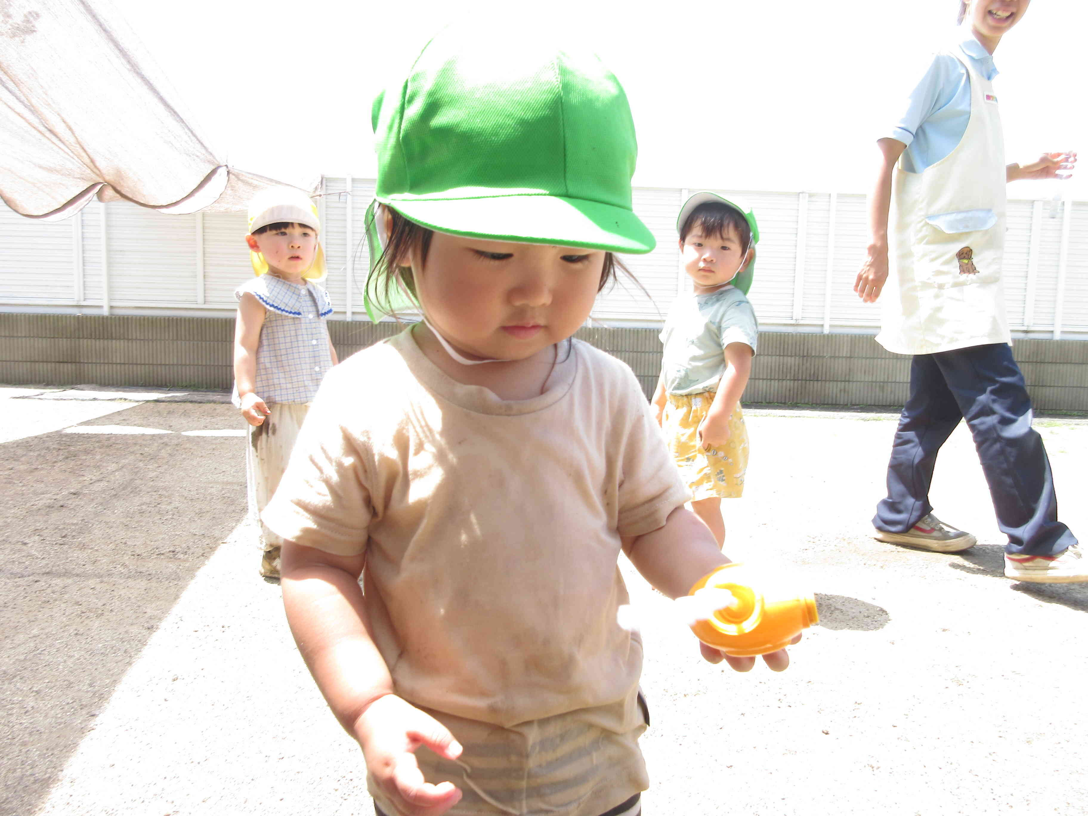 しゃぼん玉に挑戦！