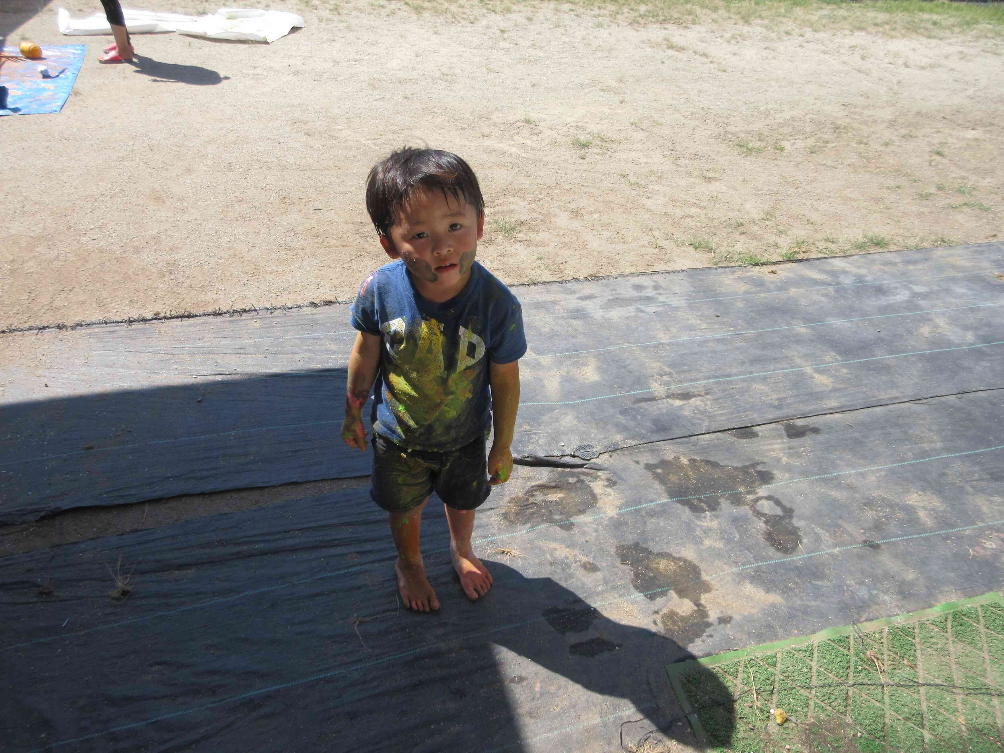 いろんな色でぬれたよ!