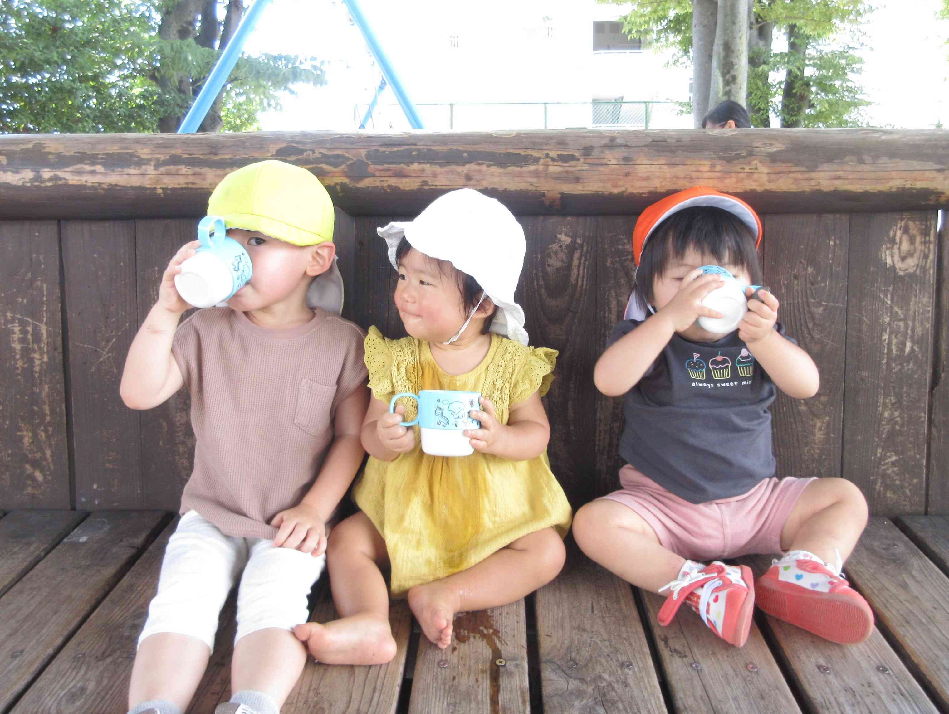 お茶を飲んでちょっと休憩♪