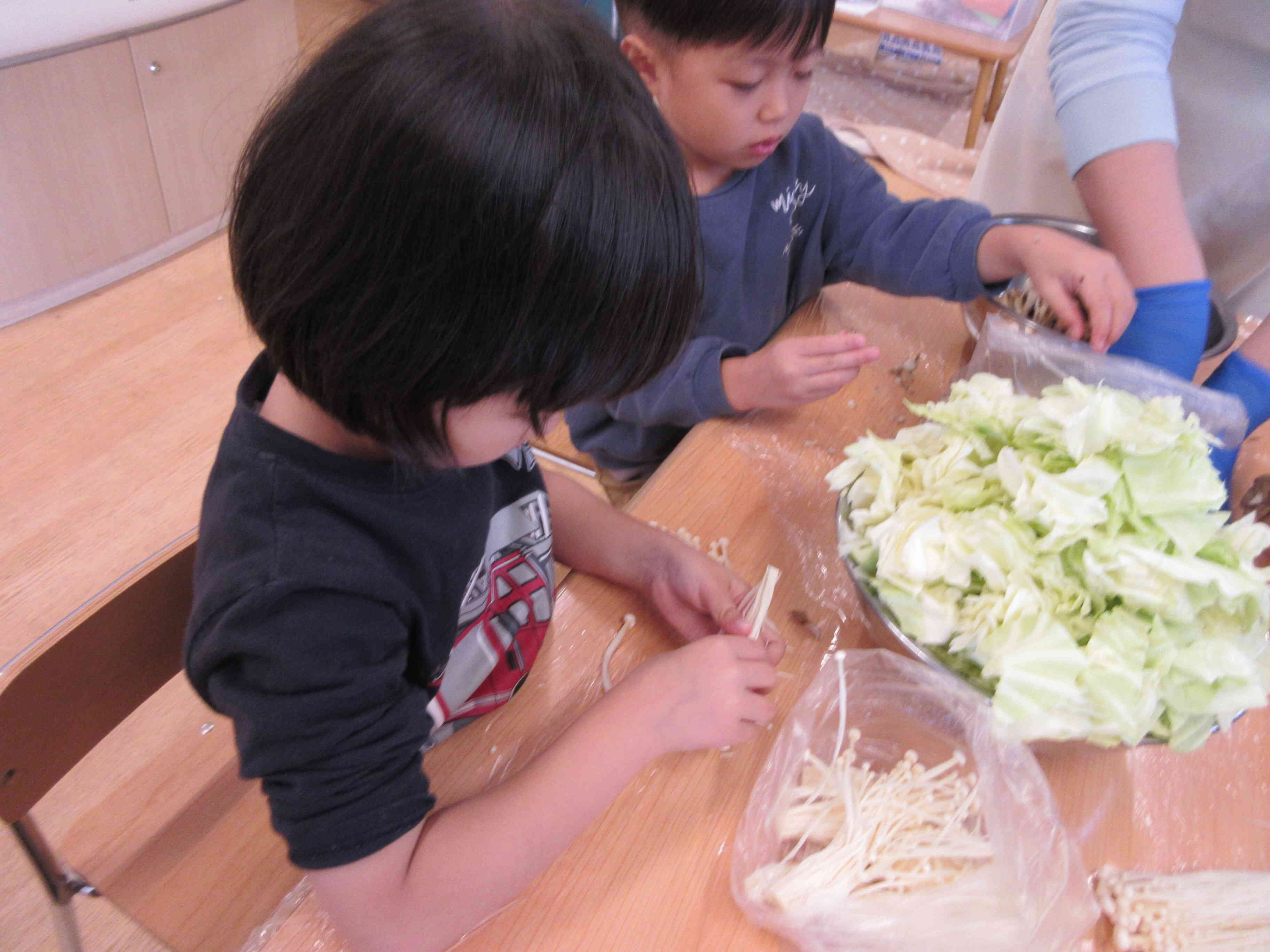 えのきをさいたよ♪